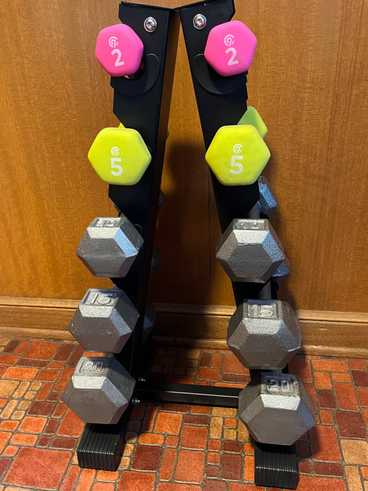 Dumbbell Rack Stand Only, Weight Rack for Dumbbells Compact A-Frame Home Gym Space Saver, 480/800 LBS Weight Capacity customer photo 2