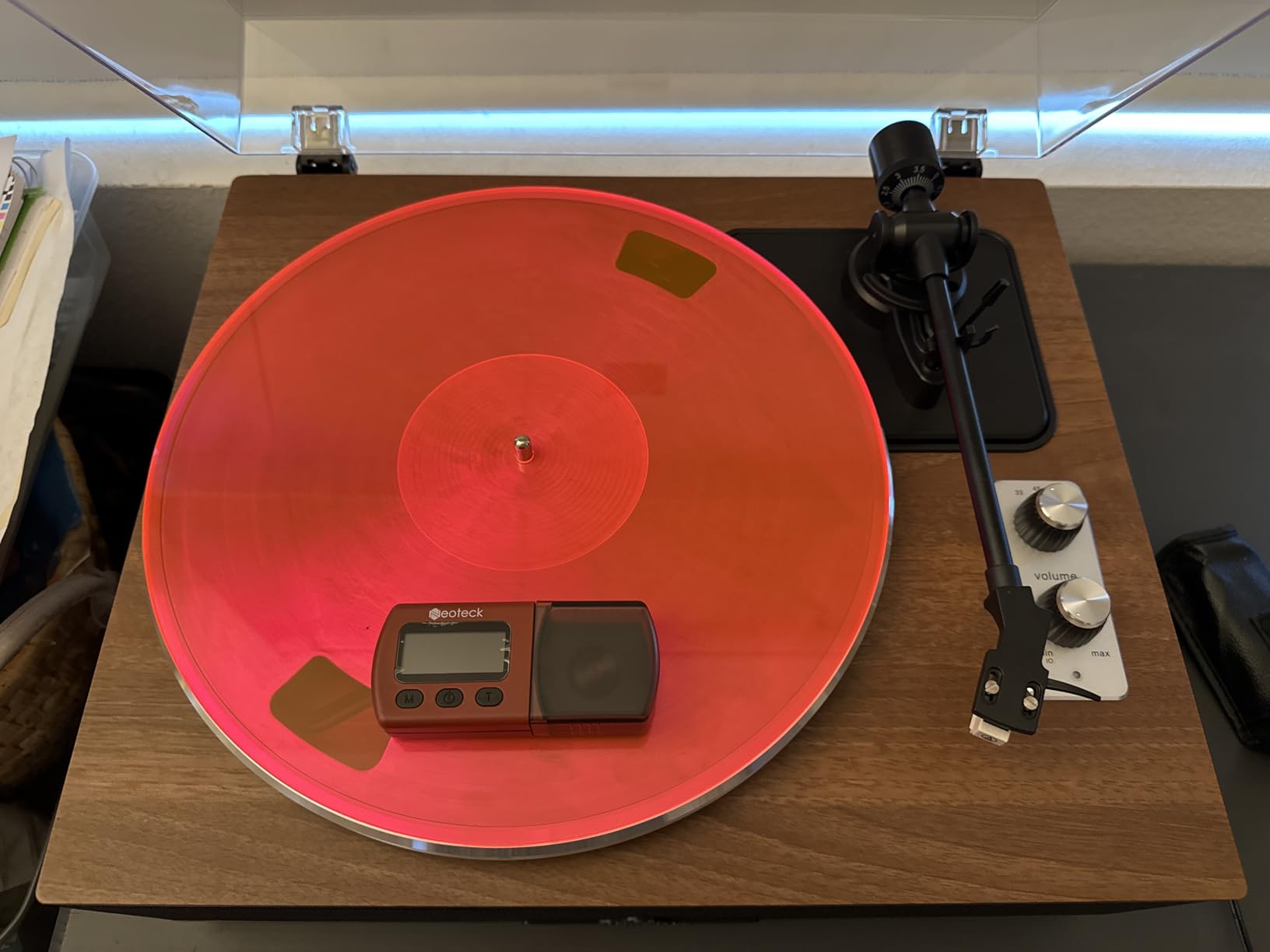 ANGELS HORN Vinyl Record Player, Bluetooth Turntable with Built in Speakers Phono Preamp, High Fidelity Turntables for Vinyl Records with Magnetic Cartridge AT-3600L, Belt Drive 2-Speed customer photo 1