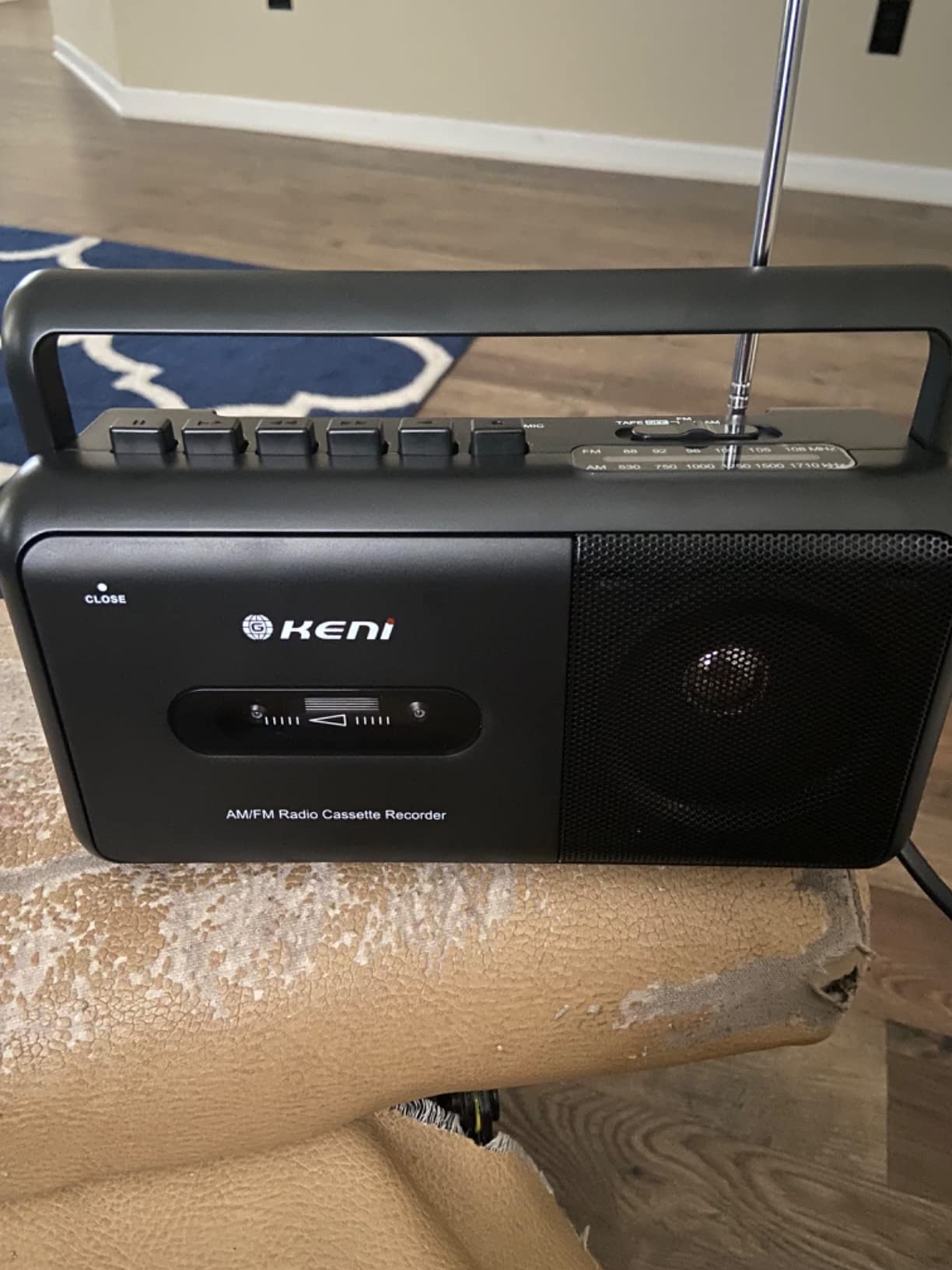 G Keni Portable Cassette Tape Player Recorder, AM/FM Radio Cassette Player with Built in Speaker, Headphone Jack, AC or Battery Operated Tape Player, Black customer photo 2