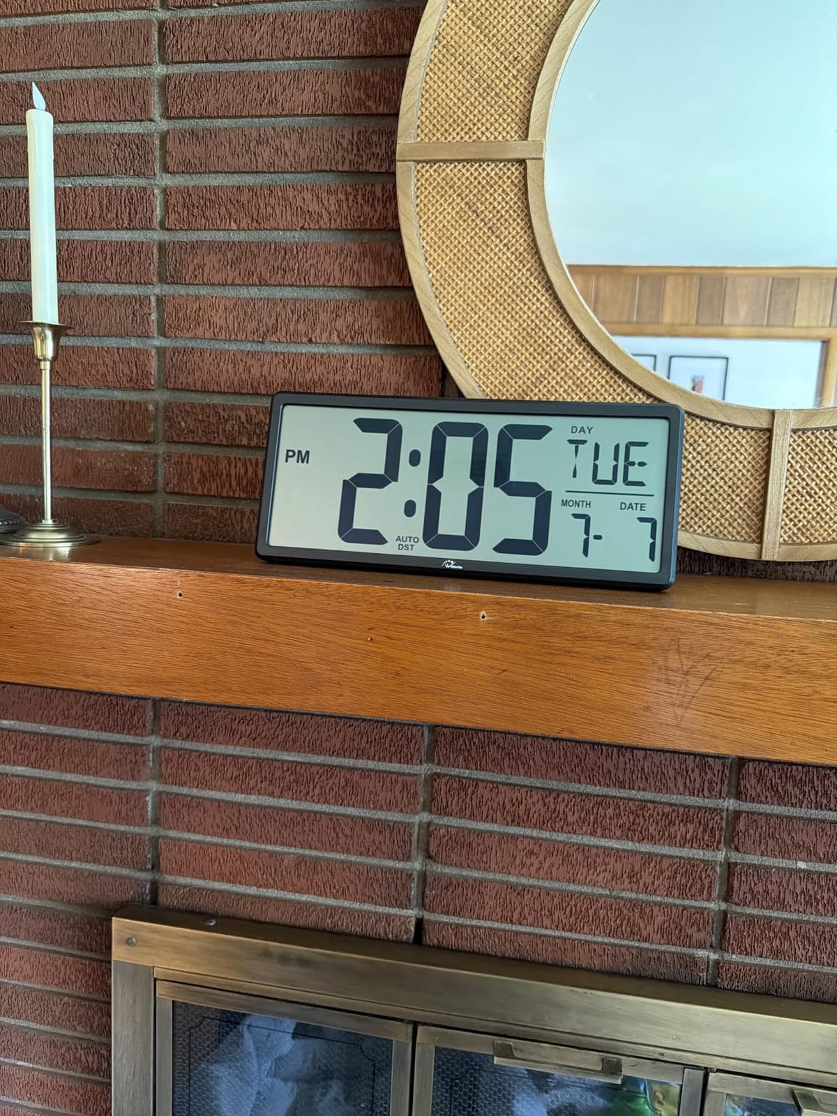 WallarGe 14.5'' Large Digital Wall Clock Battery Operated | Jumbo Numbers, Temperature and Date, Easy to Read and Set, Auto DST, Large Display for Garage, Office, Classroom customer photo 2