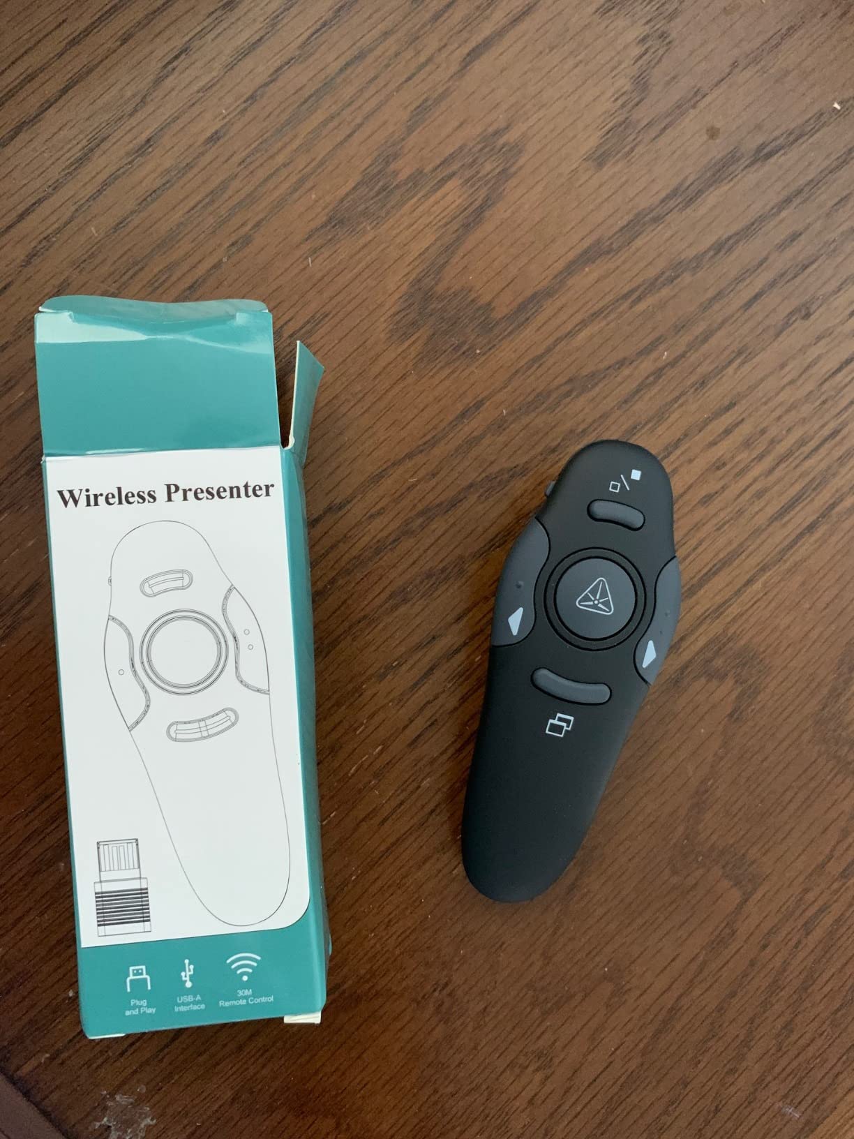 Wireless Presentation Clicker for PowerPoint Presentations, USB Dongle Presenter Remote with Laser Pointer Slide Clickers for Mac/Windows/Linux, Computer/Laptop, Google Slide/PPT/Keynote customer photo 2