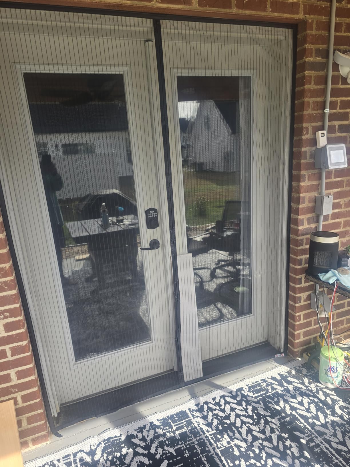 UnBugs Garage Screen Doors for 1 Car Garage - Fits Single Garage Doors up to 9 Feet Wide x 7 Feet Tall MAX - Pet & Kid Friendly, Self-Closing - Hands Free Magnet Closure Keeps Bugs Out & Breeze in customer photo 2