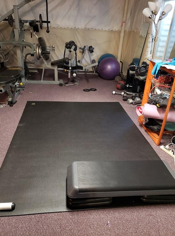 GXMMAT Extra Large Exercise Mat 16'x6'/12'x6'/10'x6'/8'x6'(7mm) | High-Density Wide Workout Mats for Home Gym & Garage Flooring, Non-Slip Thick Cardio Mat for MMA, Weights, Fitness, Shoe-Friendly customer photo 1