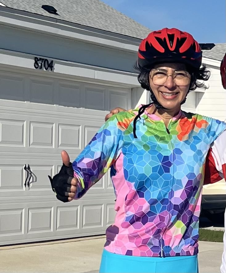 Cycling Jersey Women Road Bike Shirt Bicycle Tops Mountain Biking | Short & Long Sleeve, S-3XL, With 3 Back Pockets, Reflective Strips, Slim Fit, Breathable, Sun UV Protection, Machine Washable customer photo 2