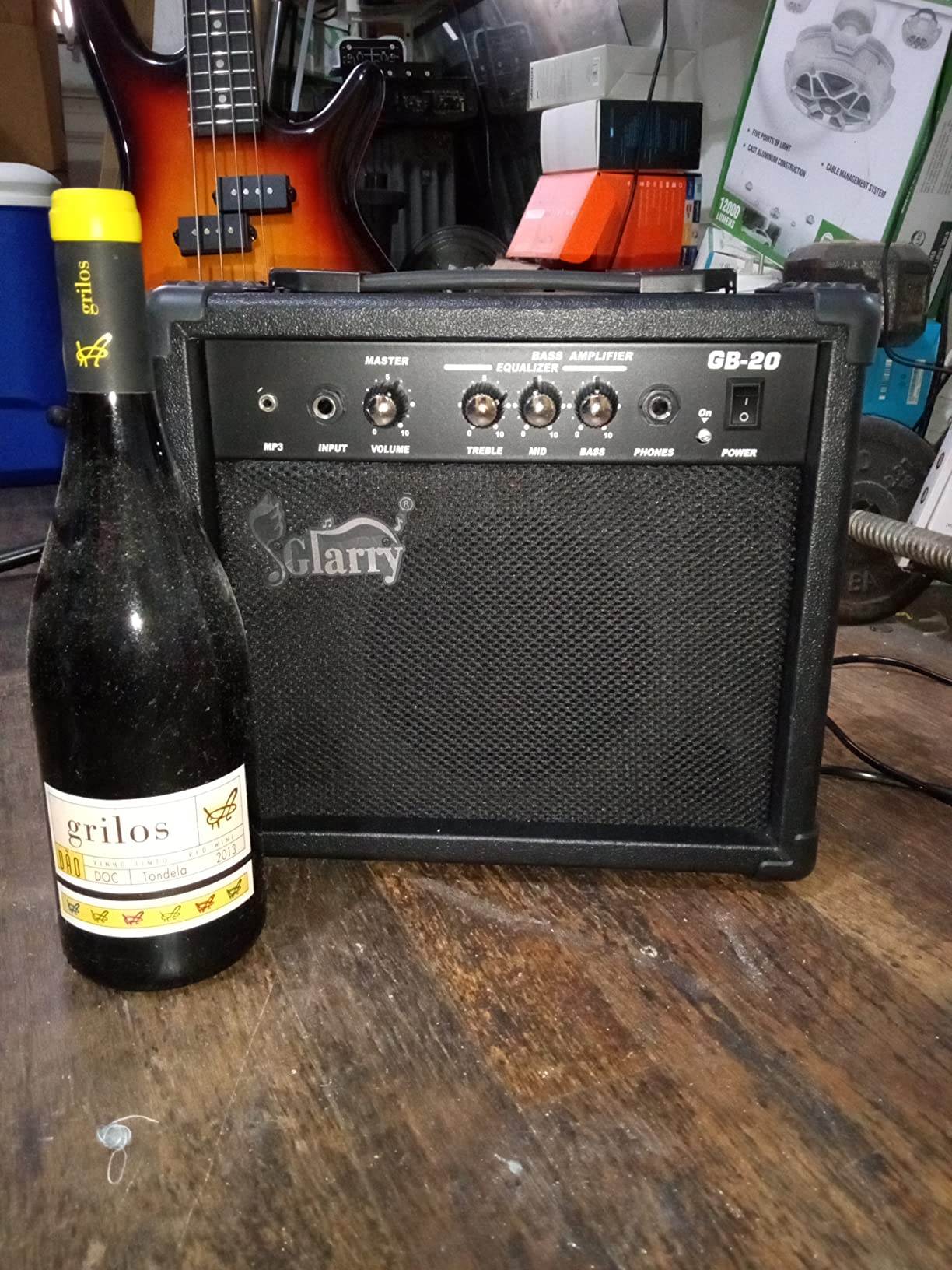 GLARRY Electric Bass Combo Amp, Portable Amp with Headphone MP3 Input, 20W Practice Bass Guitar Amplifier Speaker Accessories with Bass, Volume, Treble, and Middle Controls customer photo 1