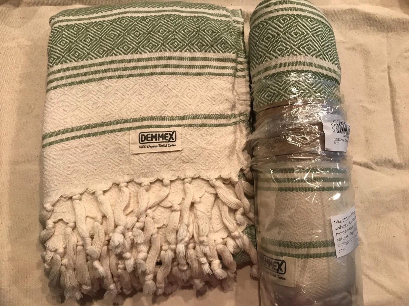 DEMMEX Organic Diamond Turkish Bath & Beach Towel | 100% Oeko-TEX Certified Cotton, Ultra-Soft, Quick-Dry, Lightweight, Compact & Oversized Luxury Peshtemal Towel, Prewashed, 71