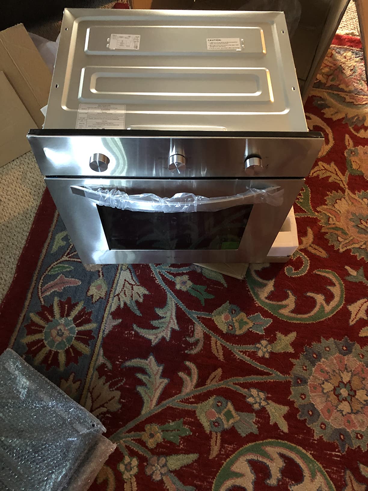 Empava Single Liquid Propane Gas Wall Oven 24 in. 2.3 cu. Ft. | Bake Broil Rotisserie Functions with Mechanical Controls and Built-in Timer and Convection Fan in Stainless Steel, Silver customer photo 2