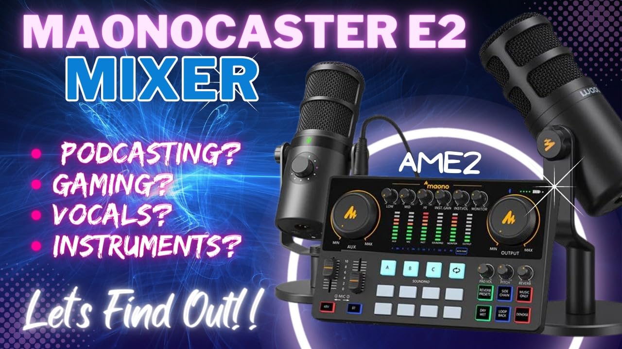 MAONO AME2 Audio Interface Mixer, Podcast Studio Console with XLR Input | 48V phantom power, Bluetooth, 11 custom sound pads, podcast recording, live streaming customer photo 2