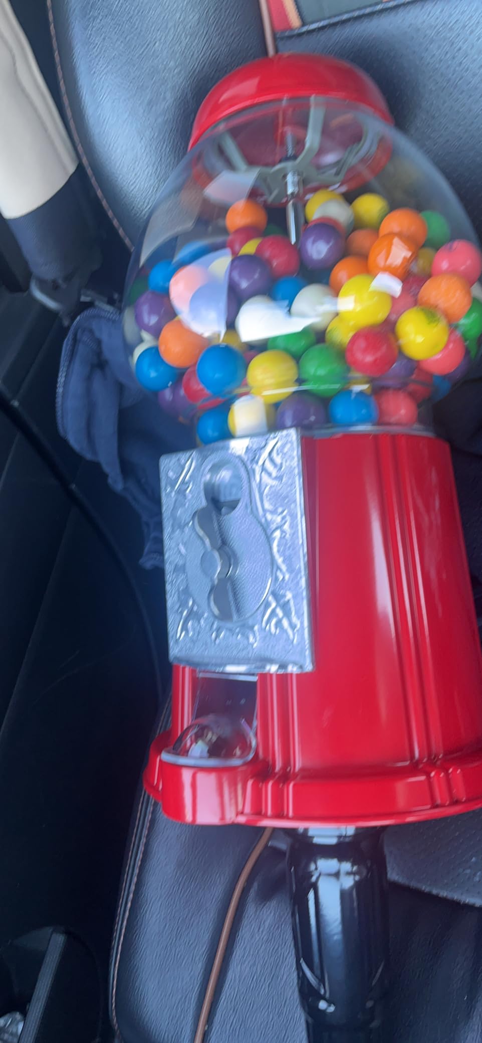 The Candery Gumball Machine - 15 Inch Candy Dispenser with Stand Durable Aluminum Frame- Heavy Duty Red Metal with Large Bowl - Easy Twist-Off Refill - Free or Coin Operated customer photo 1