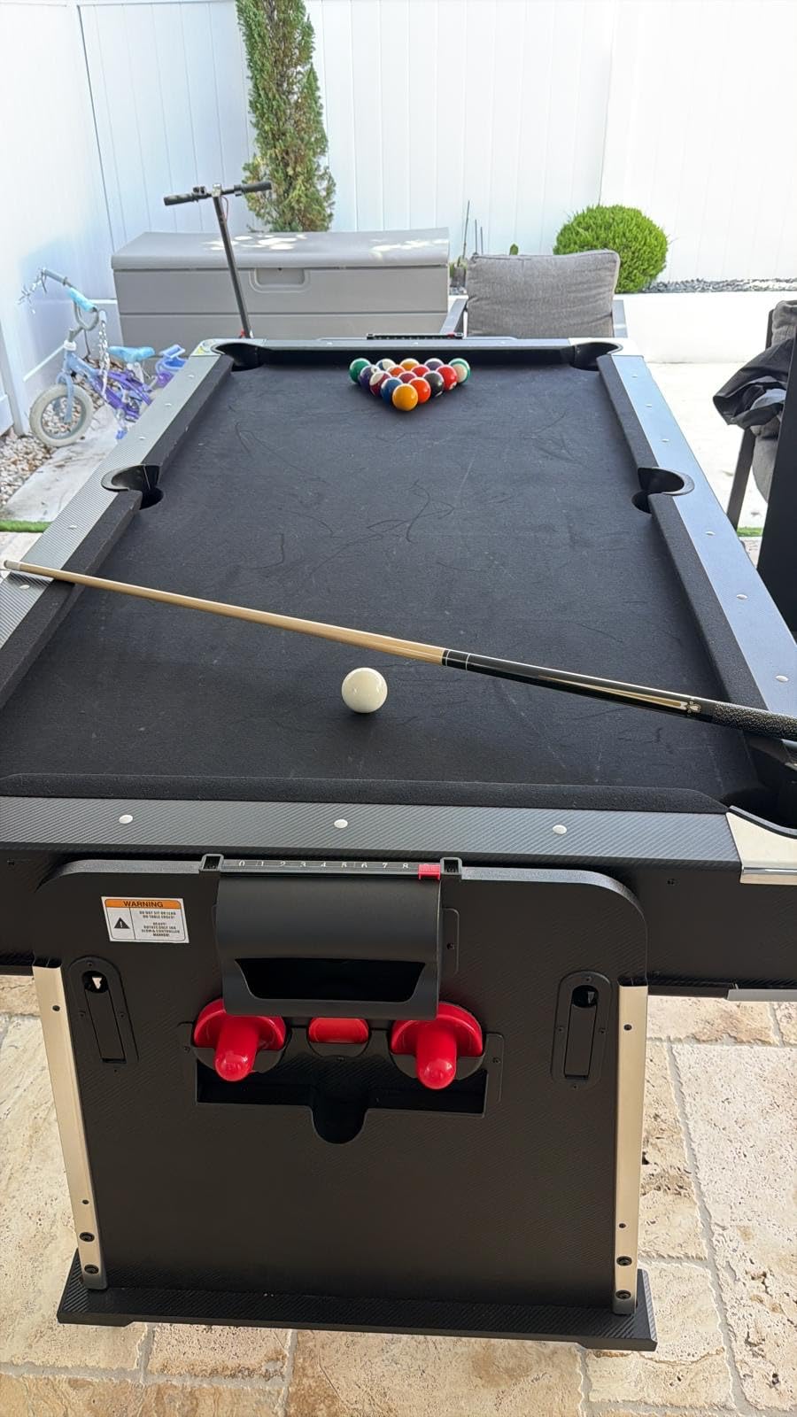 Triad 7-Foot 3-in-1 Multi-Game Swivel Table - Billiards/Pool, Table Tennis & Air Hockey customer photo 2