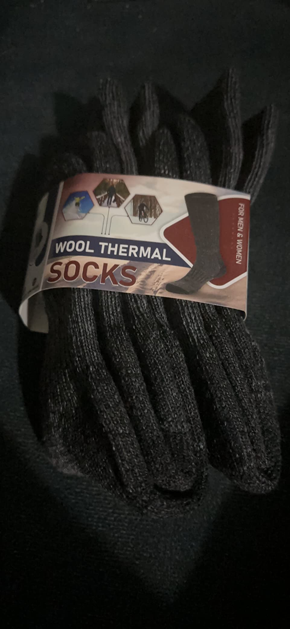 Mens Merino Wool Crew Socks Thermal and Warm Socks for Winter Work Hiking Running 3 Pairs customer photo 2