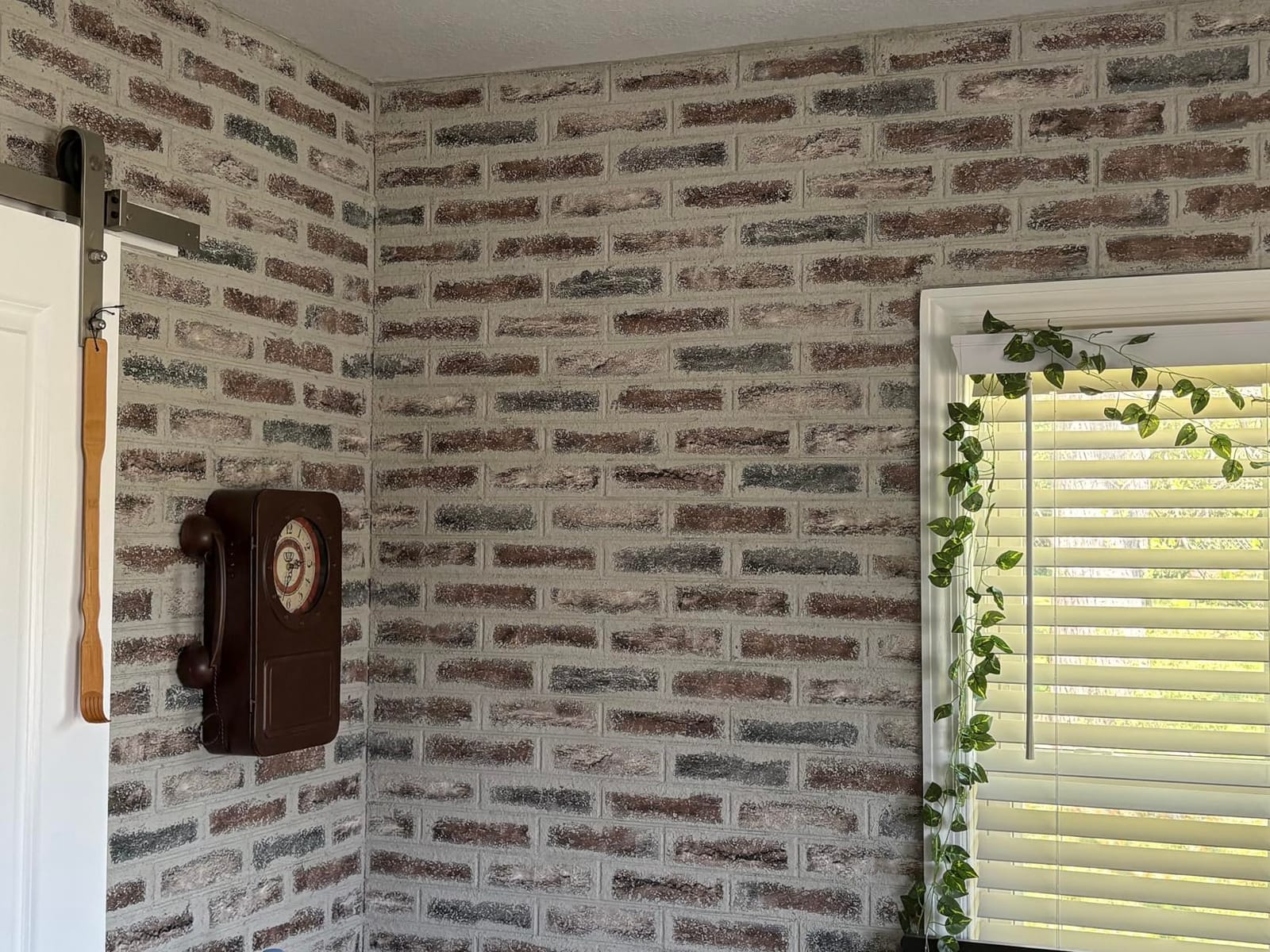 Art3d 20-Pack Durable Faux Brick Peel and Stick 3D Wall Panels, Stone Ash | Coverage: 105 Sq. Ft, Waterproof, Oil-Proof, Easy to Wipe, Decorative, Ideal for Bedroom, Kitchen customer photo 2
