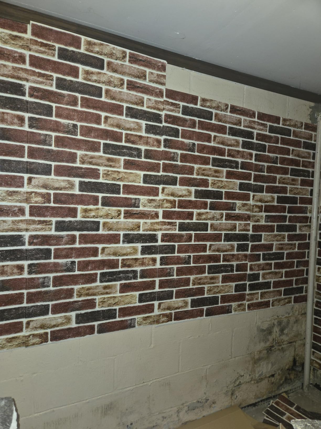 Art3d 20-Pack105 Sq.Ft Faux Brick 3D Wall Panels Peel and Stick in Gray Brown, Self Adhesive Waterproof Foam Wallpaper for Bedroom, Bathroom, Kitchen | Coverage: 105 Sq. Ft, Waterproof, Oil-Proof, Easy to Wipe, Decorative, Ideal for Bedroom, Kitchen customer photo 2