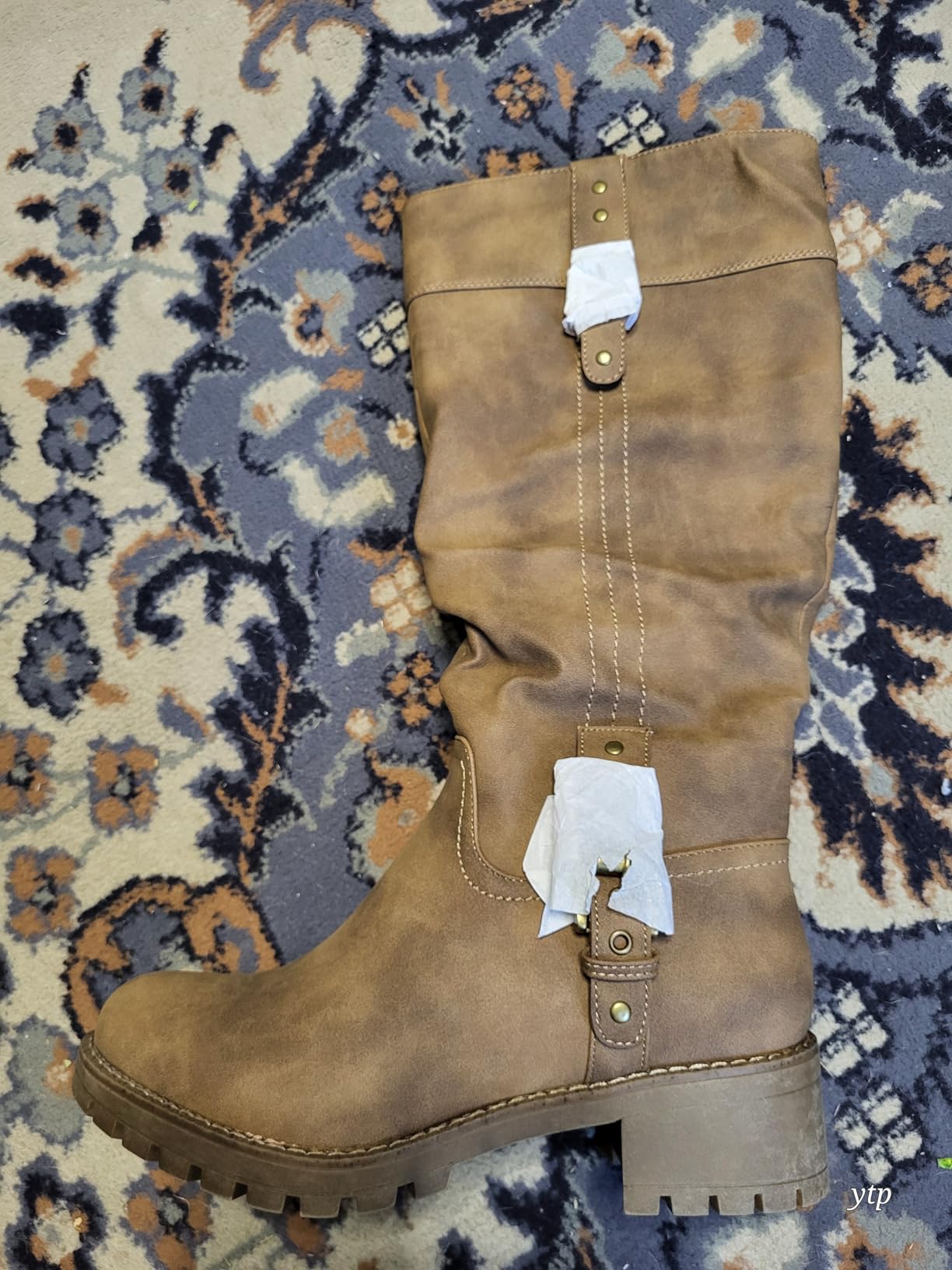 GLOBALWIN Women's Chunky Low Heels Boots Knee High Boots For Women customer photo 1