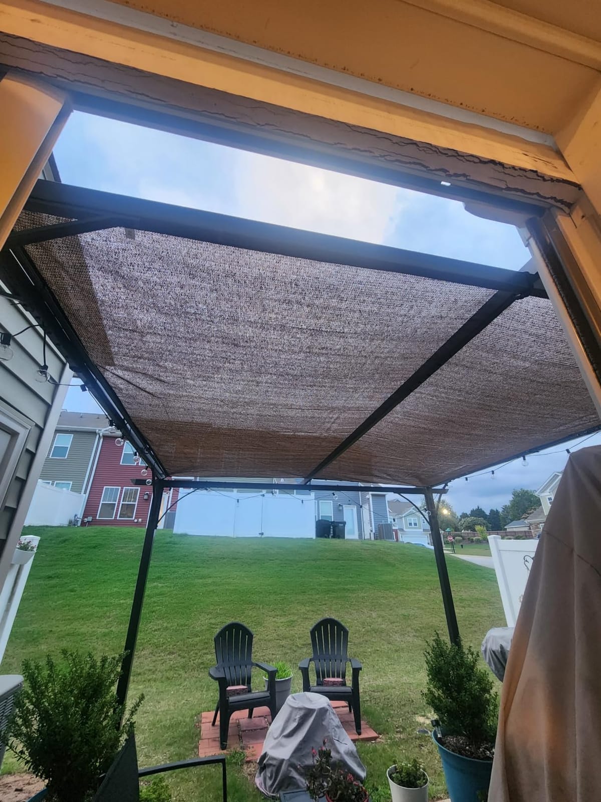 Amagenix 90% Sun Shade Cloth with Grommets, 8' x 10' Pergola Replacement Shade Cover Canopy Privacy Screen for Outdoor Patio Garden, Mocha customer photo 1
