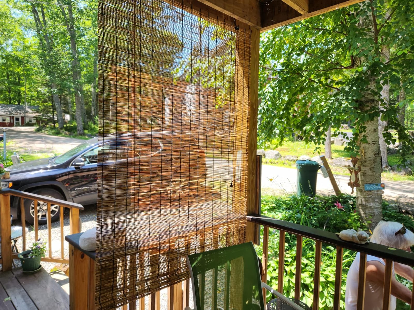 Bamboo Roll-up Shade,2 Pack Roller Shutters Retro Curtains,47