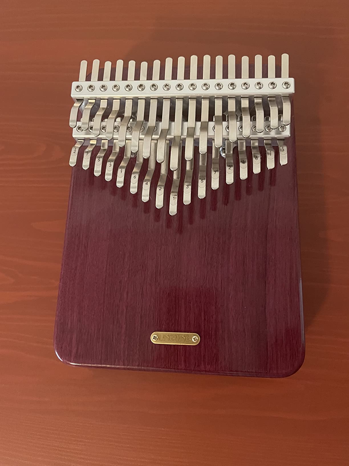 LingTing Kalimba 34 keys Thumb Piano Mbira Finger Piano Gift for Adult Beginners Professional (LT-K34V,snow whisperer) customer photo 1