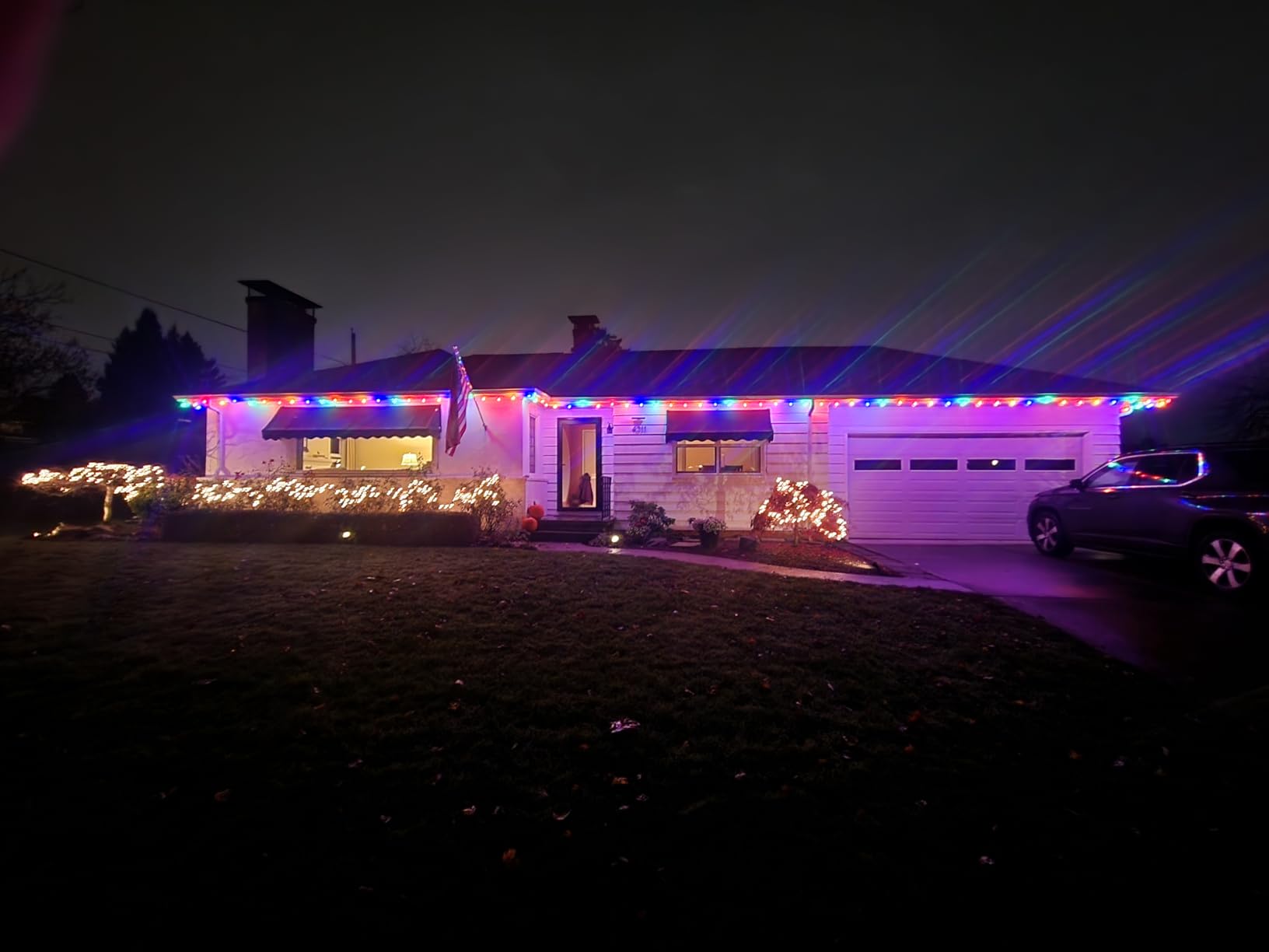 Minetom 50Ft Christmas Lights Outdoor, with 50 LED Matte Bulbs, Multicolor | Vintage C9 String Lights, Waterproof Connectable, Commercial Heavy Duty Christmas Tree Lights for House Roofline Yard Decor customer photo 2