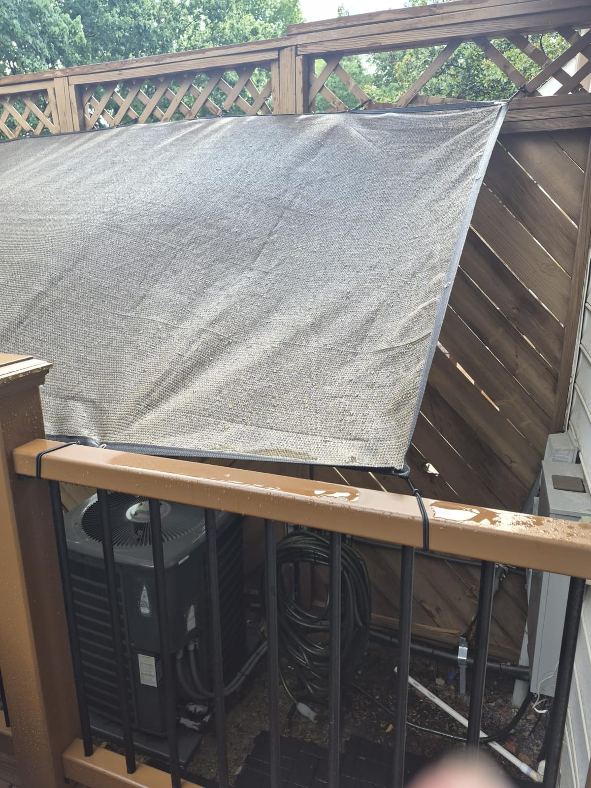 Shade&Beyond 90% Sun Shade Cloth with Grommets, 8' X 12' Pergola Shade Cover Canopy, Mesh Tarp Sun Screens for Patio, Outdoor, Garden, Backyard, Mocha customer photo 2