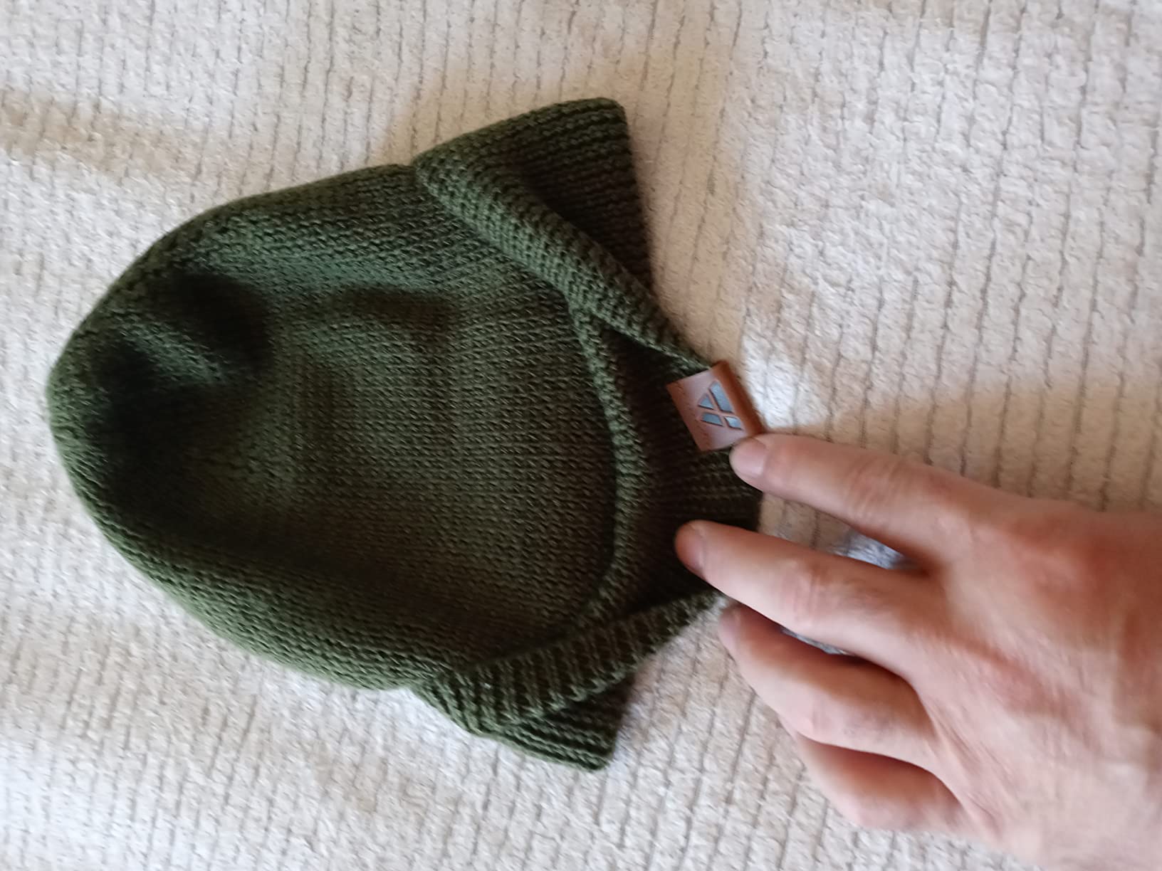 Merino Wool Beanie, Fleece Lined, Thermal Winter Hat customer photo 1
