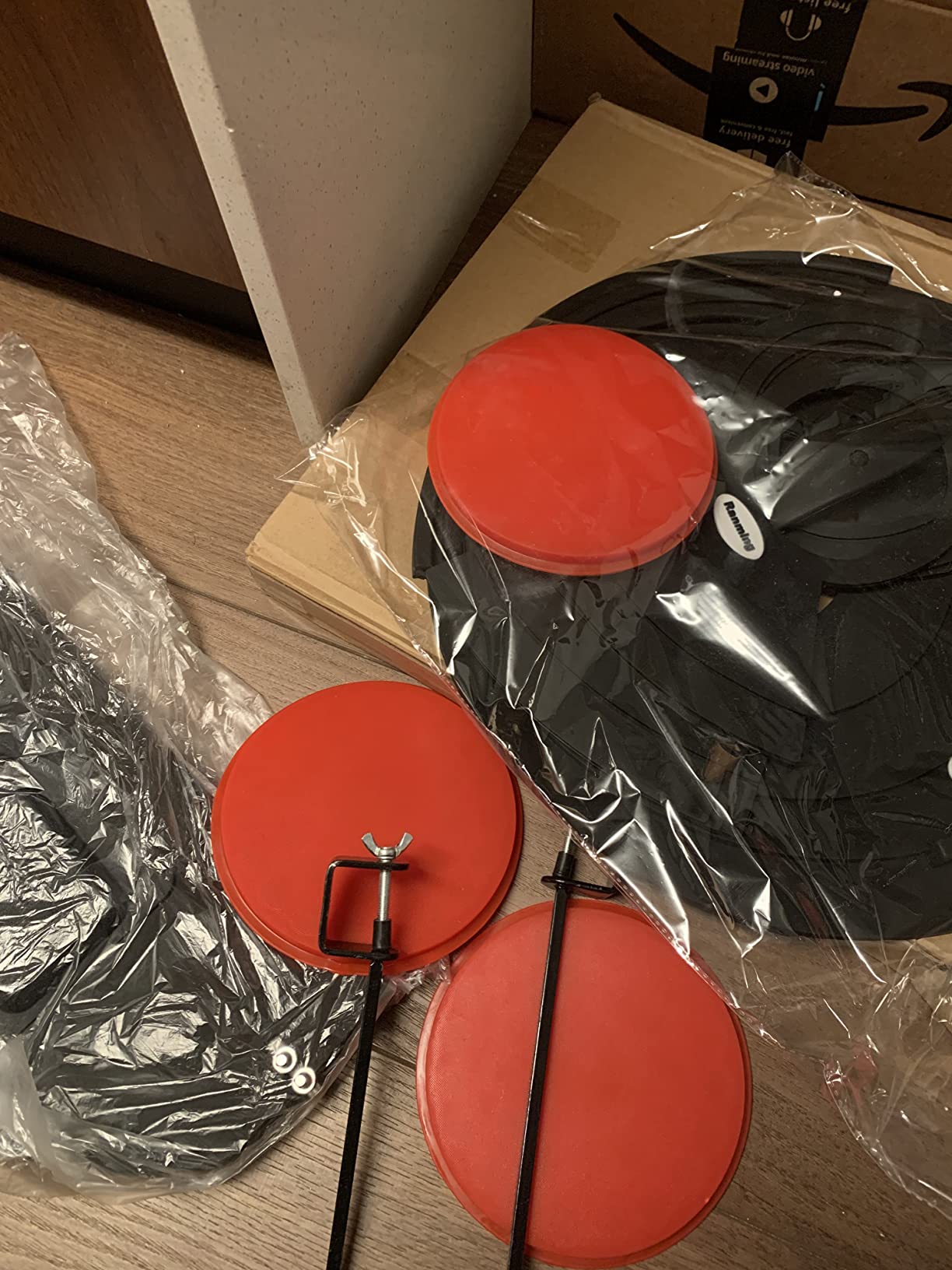 RANMING Silicone Drum Mute Pads, 9 Pcs, Reduce 90% Volume | Silicone Double-Layer Mute Pads Set With Mutes Sized 10,12,14,16-Inch, 1 Bass Mute, 4 Trimmable Cymbal Mute For Custom Fit customer photo 2