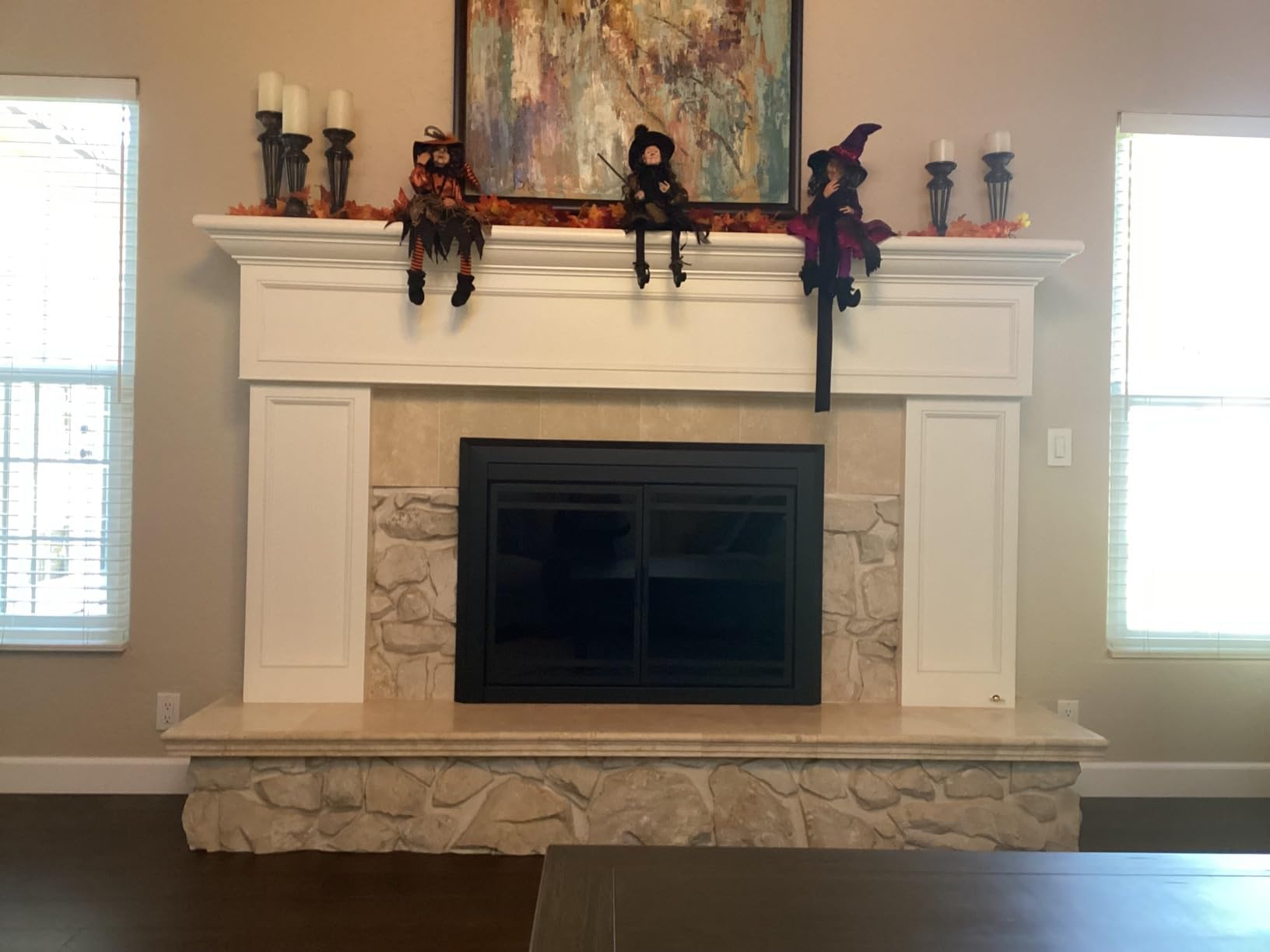 UniFlame Kendall, Cabinet-Style Fireplace Doors, Black, Small customer photo 1