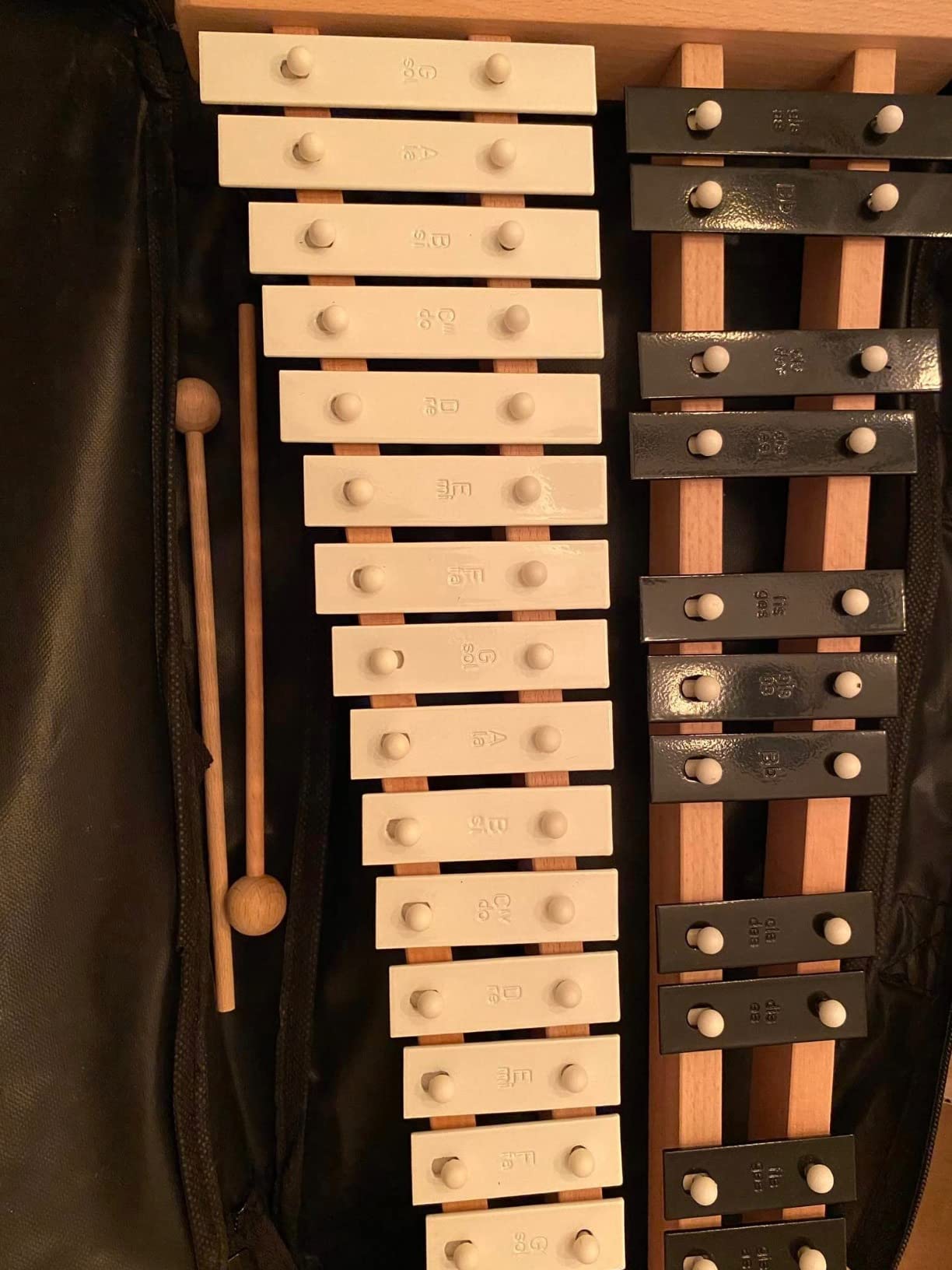 Glockenspiel Xylophone Full Size 27 Notes for Adults and Kids | Glockenspiel Instrument, Adult Xylophone, Classic Keys, 4 Mallets, Carry Case, Music Learning, Classroom Use, Birthday Gift customer photo 2
