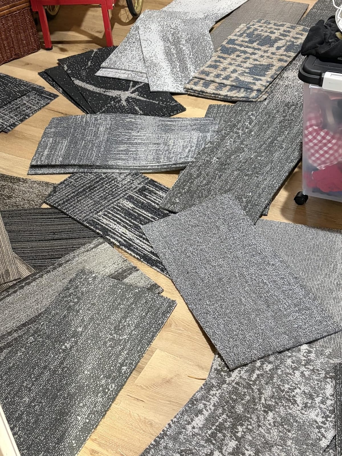 12''x24'' Assorted Carpet Tile Peel and Stick 24 Planks- 48sqft customer photo 1