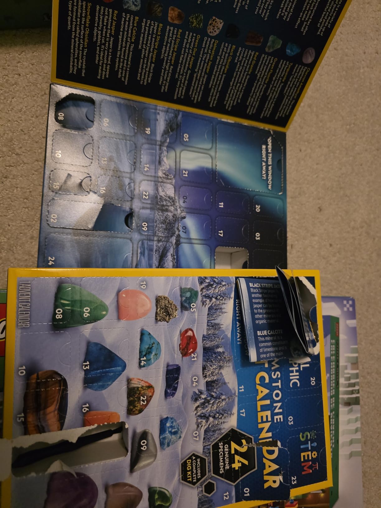 National Geographic 2026 Gemstone Advent Calendar with 24 Gems for Kids | Daily Christmas Countdown, 24 Polished Gemstones, Final-Day Dig Brick, Jewelry Settings, Rock Collection, Collector Pouch customer photo 2