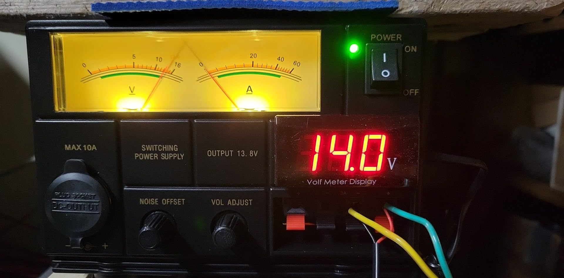 Universal Compact Bench Power Supply- 50 Amp Regulated Home Lab Benchtop AC-to-DC Converter 13.8 Volt/9-15Volt, Cooling Fan, Screw Type Terminals - Jesverty SPS-50II customer photo 1