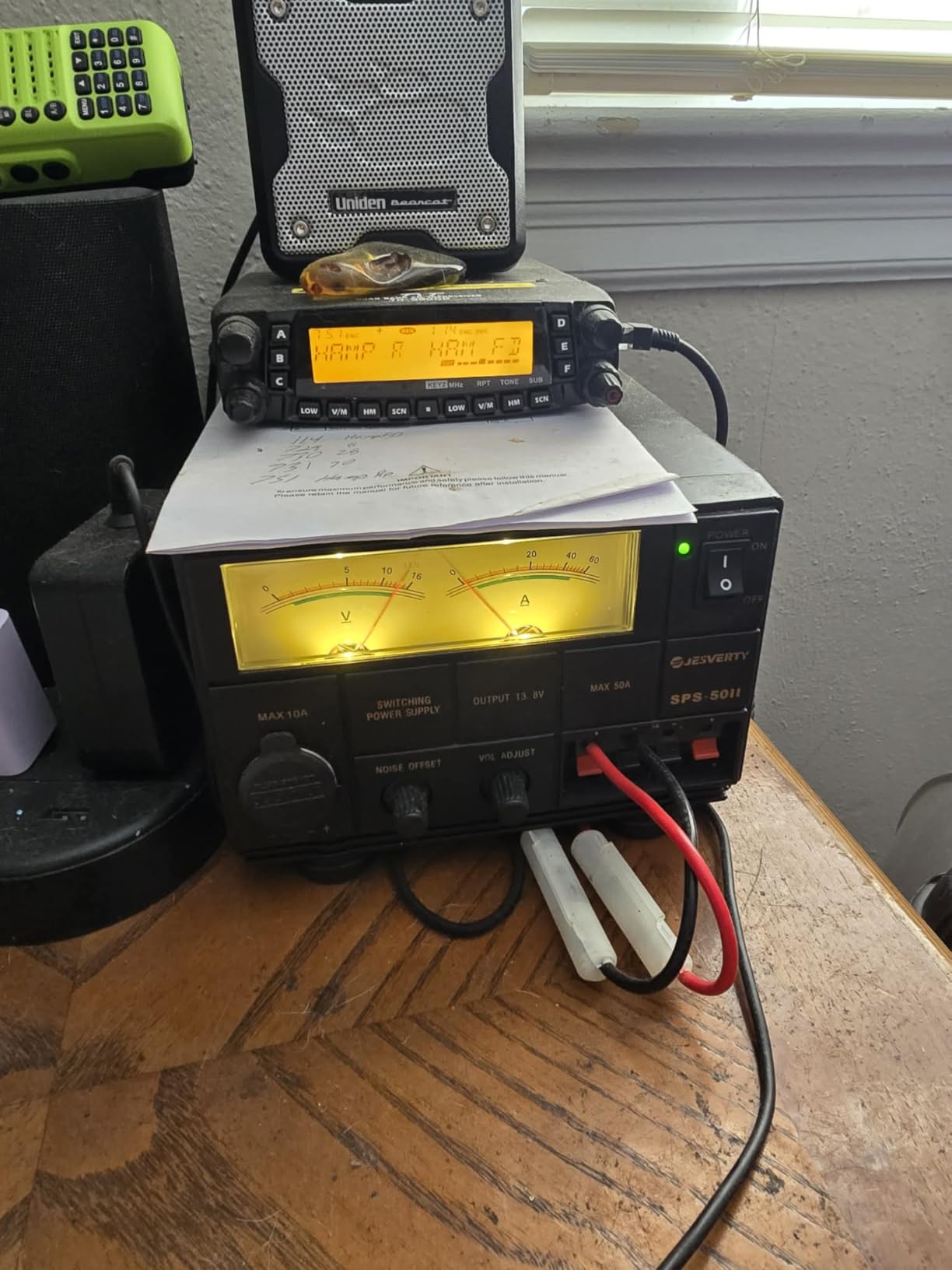 Universal Compact Bench Power Supply- 50 Amp Regulated Home Lab Benchtop AC-to-DC Converter 13.8 Volt/9-15Volt, Cooling Fan, Screw Type Terminals - Jesverty SPS-50II customer photo 2