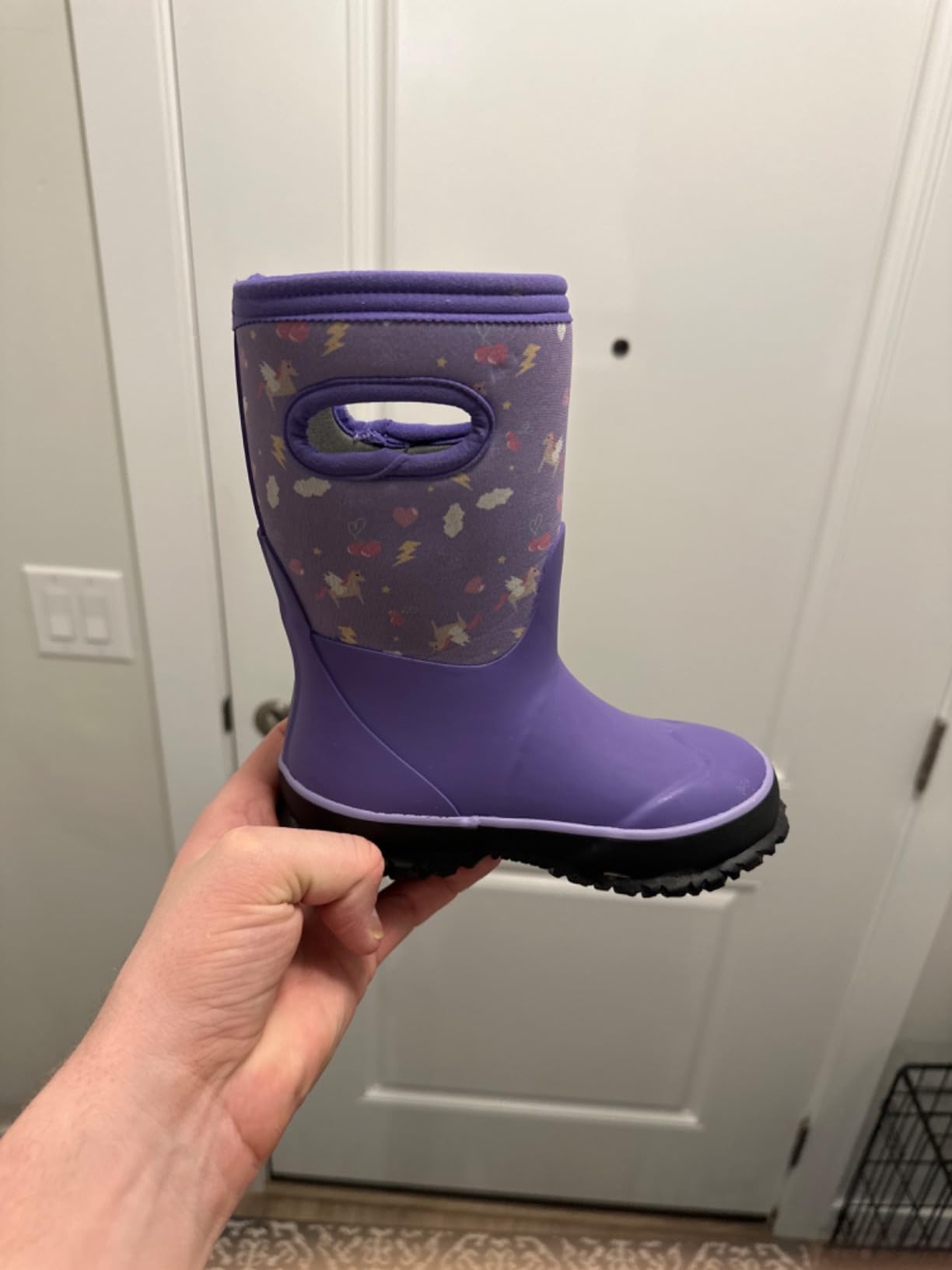 BOGS Grasp Kids Waterproof Rain Boots, Insulated Winter Snow Boots customer photo 2