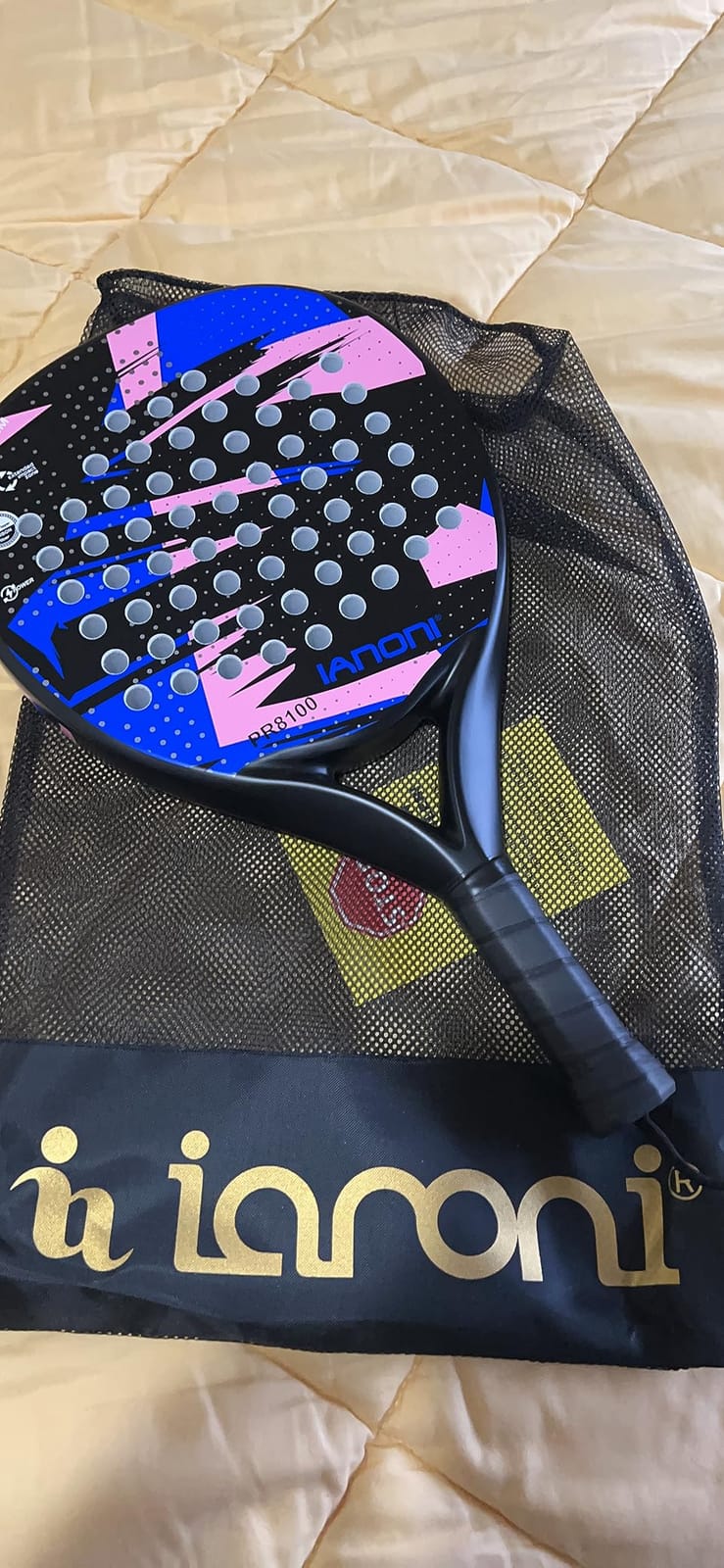 Padel Racket Carbon Fiber Surface with EVA Memory Flex Foam Core Lightweight Padel Racquet customer photo 2