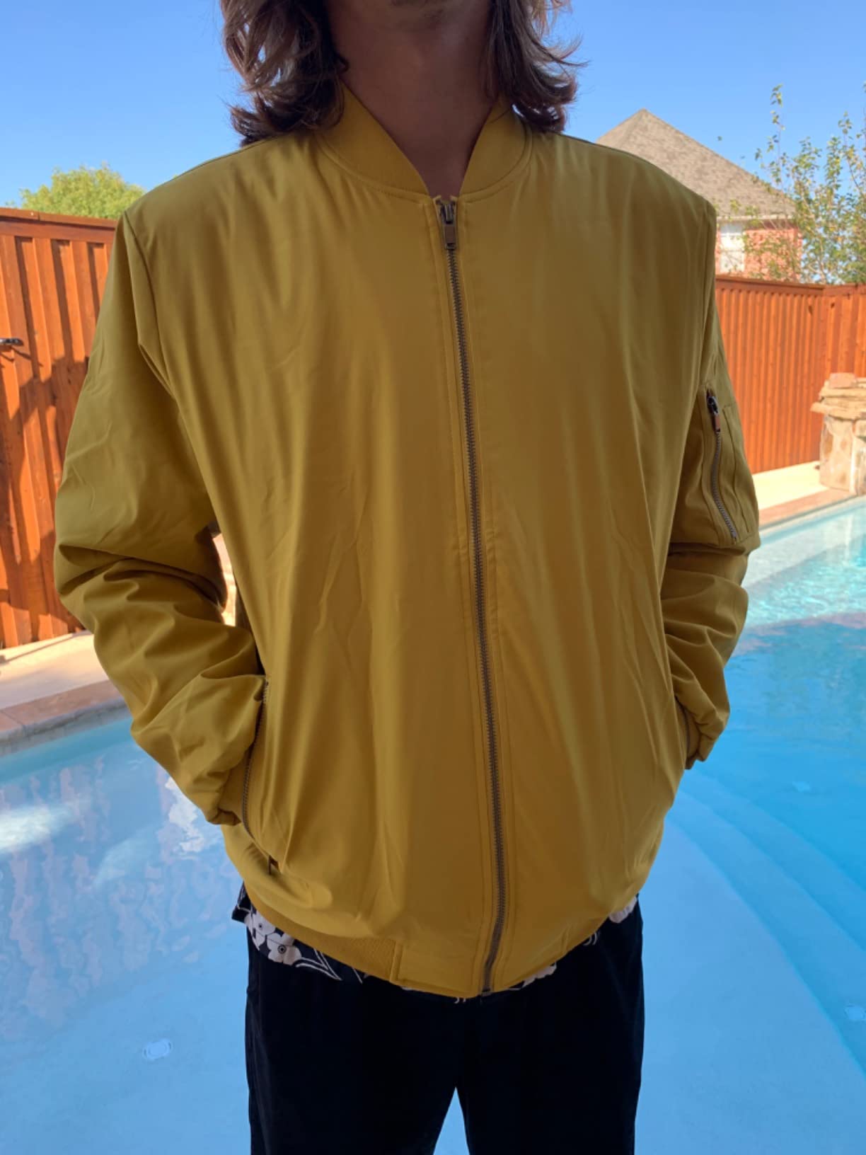 KEFITEVD Men's Bomber Jackets Winter Windbreaker Warm Full Zip Casual Coats customer photo 1