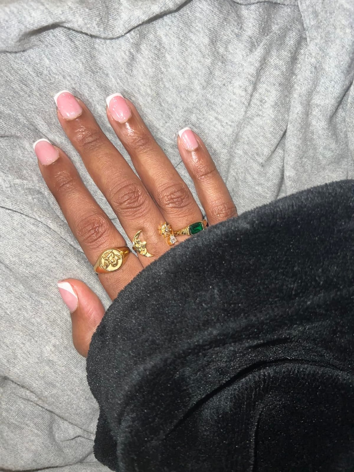 Gold Emerald Rings Gold Rings for Women Dainty Green Rings Cut Emerald Gemstones CZ Non Tarnish Gold Rings 14K Gold Plated Rings for Women Band Size 6/7/8/9 customer photo 2