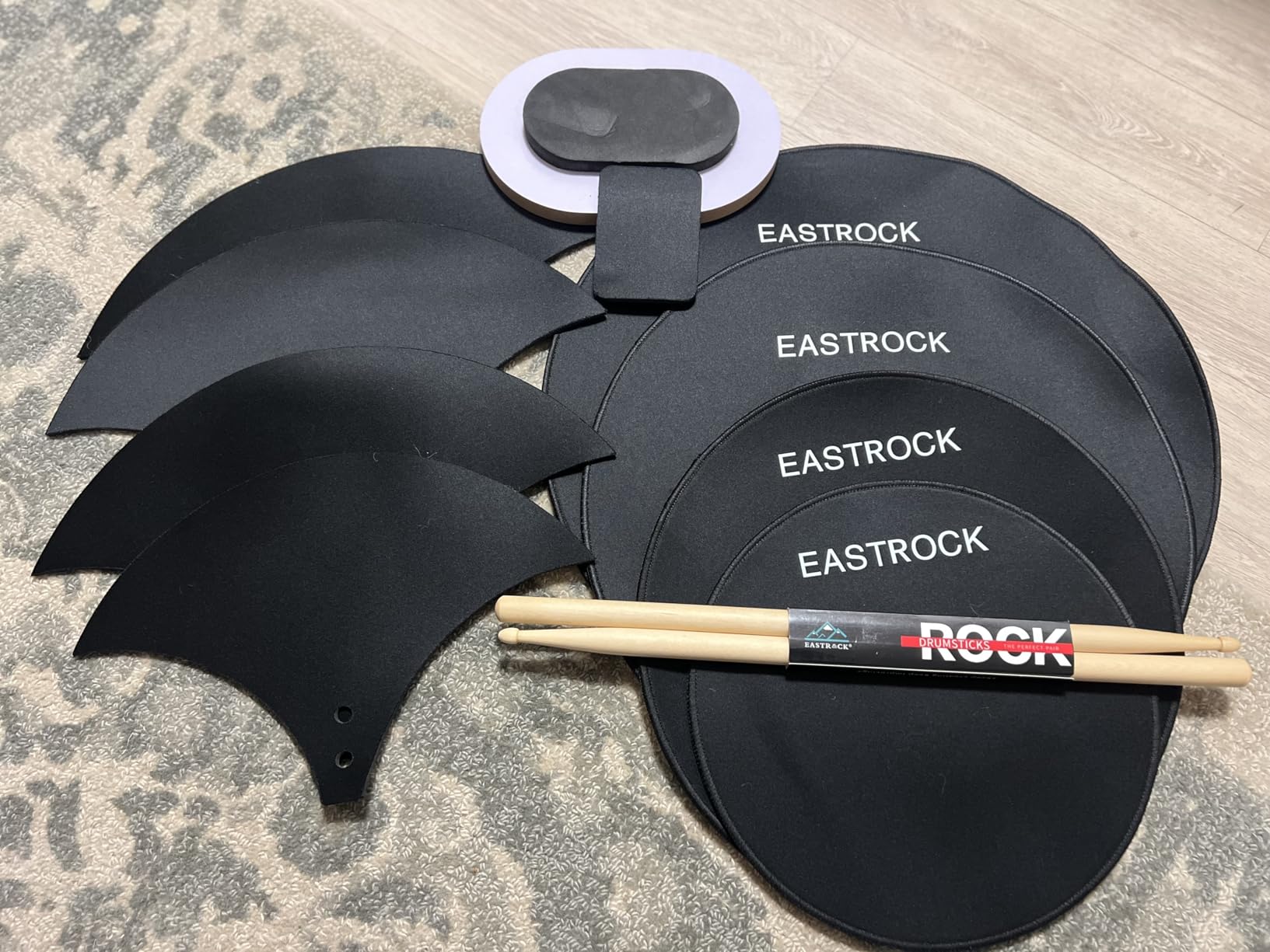EASTROCK Drum Mute Pads Set 11 Pieces Fit 10