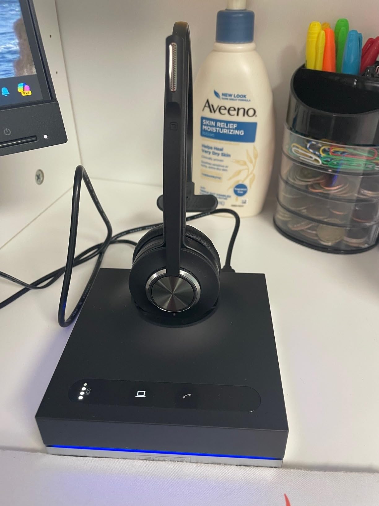 Discover LH570 2-in-1 Wireless Office Headset with Mic - Computer & Telephone Headset (DECT Headset, not Bluetooth) - 5 Year Warranty - Phone Headsets for Office Phones customer photo 1
