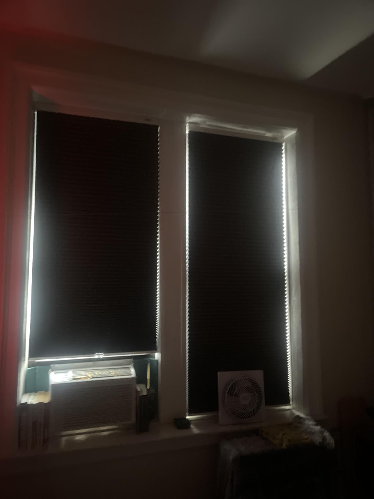 Changshade Cordless Cellular Shades, Blackout Honeycomb Shades for Windows, Pull Down Pleated Blinds, Easy to Install for Indoor Windows and French Doors, White (Blackout), Custom Size customer photo 2