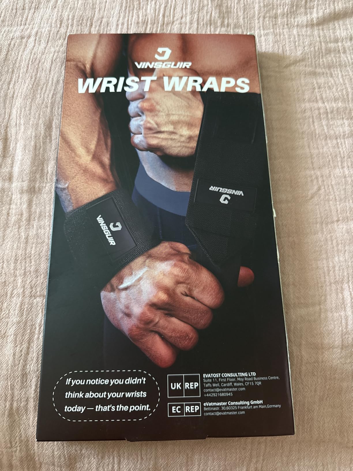 VINSGUIR Wrist Wraps for Weightlifting, [USPA Approved] Lifting Straps for Wrist Support with Heavy Duty Thumb Loop, Gym Wrist Brace for Working Out, Crossfit, Powerlifting, for Men&Women customer photo 1