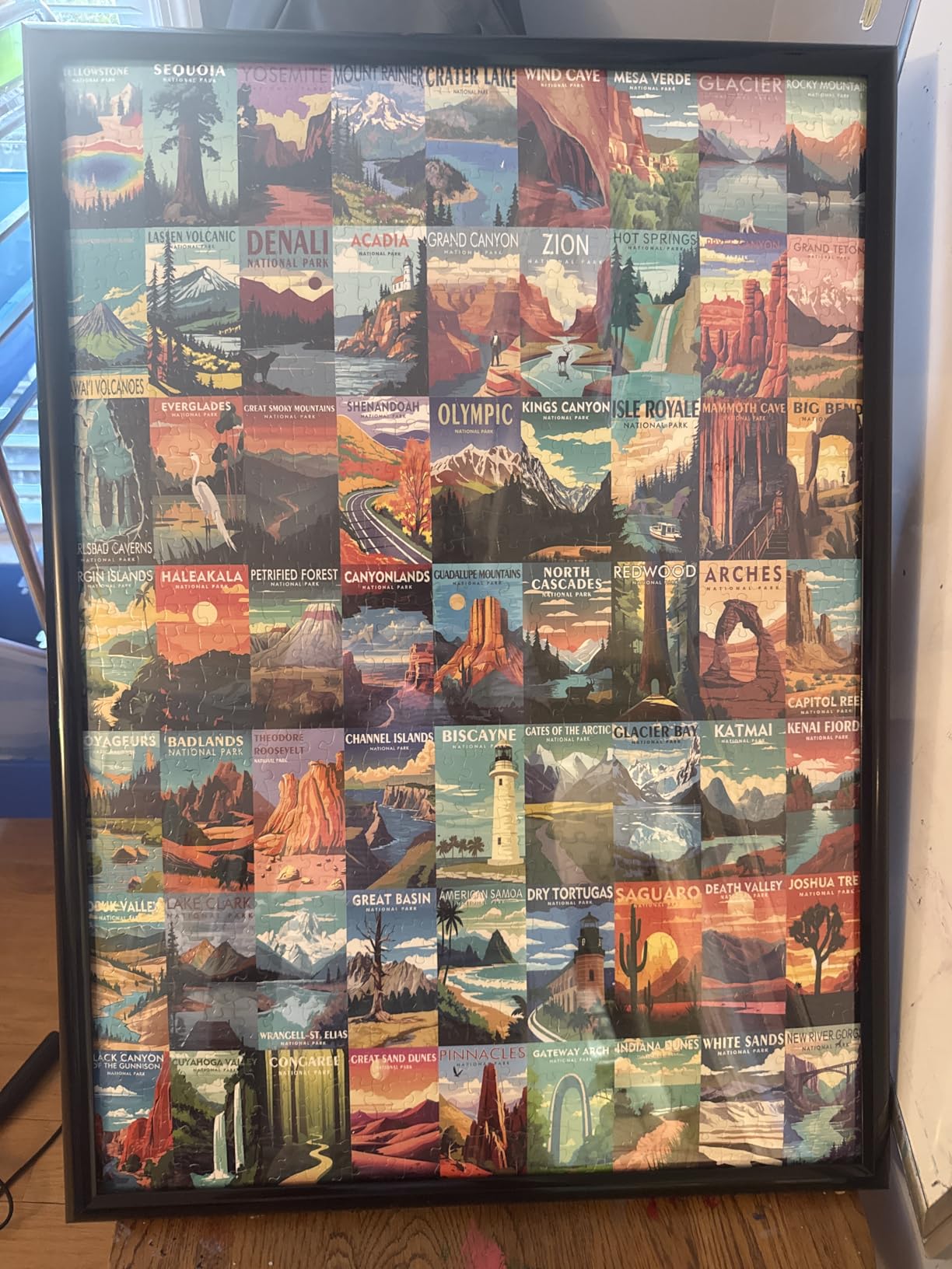 National Parks Puzzle for Adults 1000 Pieces, Travel Poster Landscape Puzzle Including Zion Yellowstone Yosemite, Nature Jigsaw Puzzles Scenery Mountain Scene customer photo 1