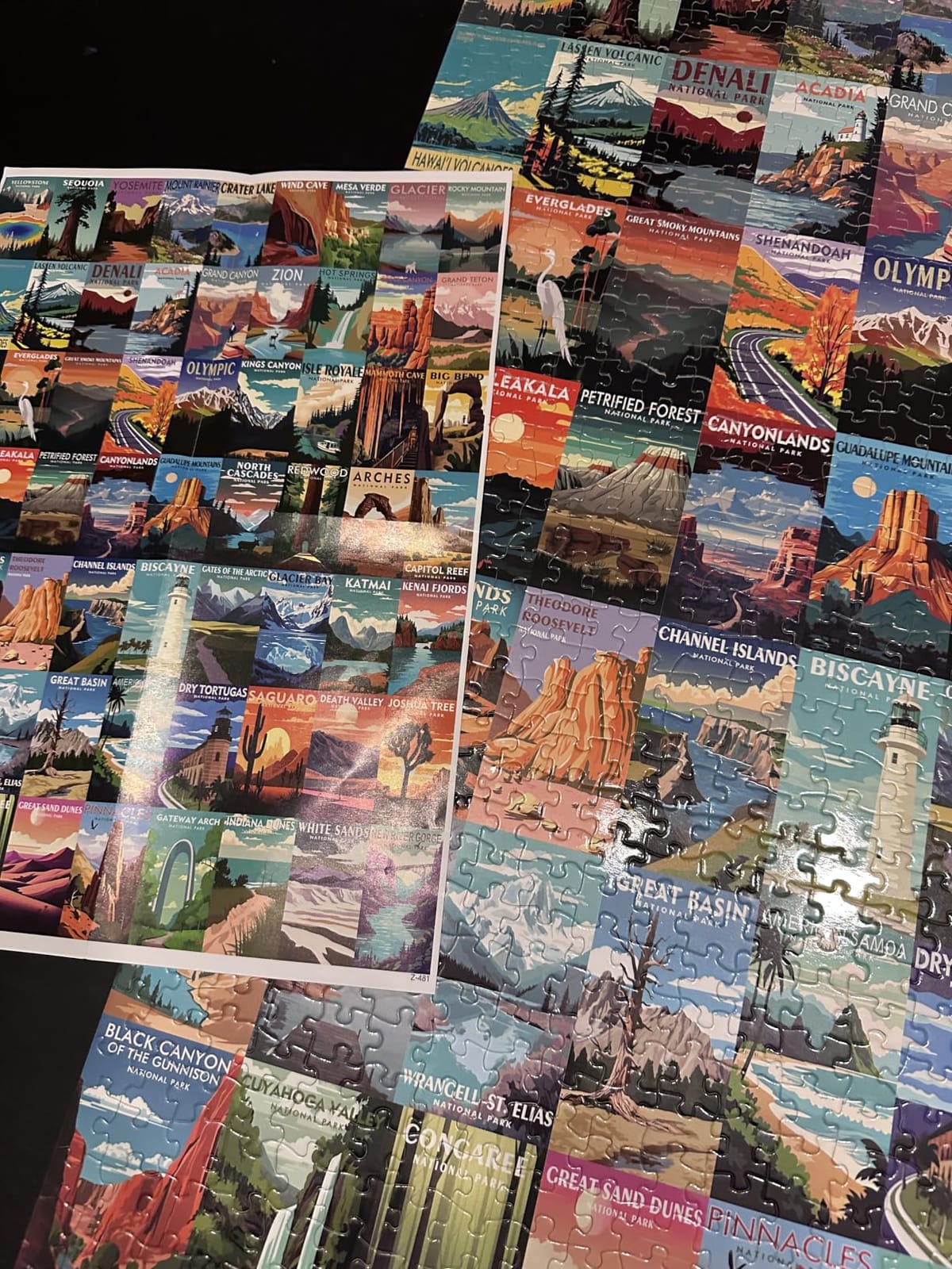 National Parks Puzzle for Adults 1000 Pieces, Travel Poster Landscape Puzzle Including Zion Yellowstone Yosemite, Nature Jigsaw Puzzles Scenery Mountain Scene customer photo 2