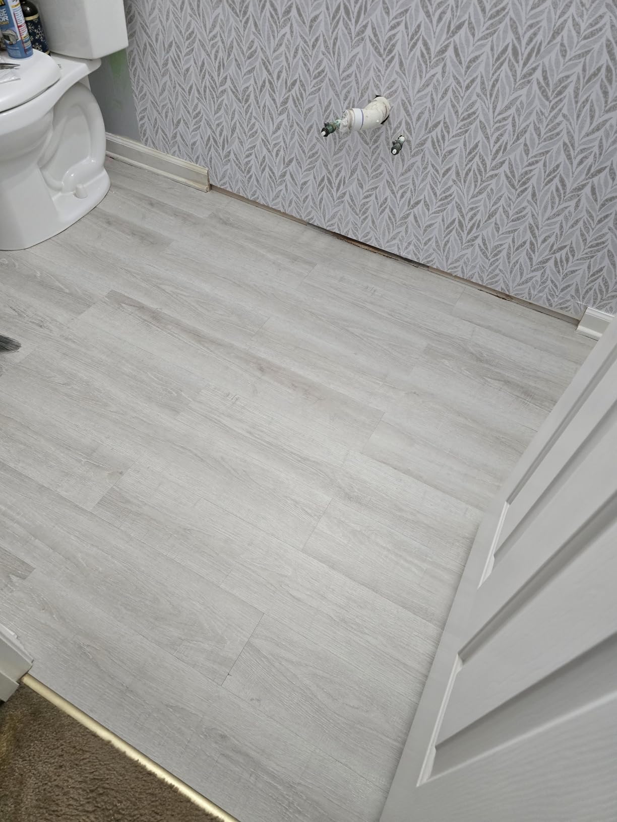 MULGREAT Peel and Stick Floor Tile, 54 Sq.Ft Self Adhesive Vinyl Flooring Plank, 36 Pieces Waterproof Heavy Duty Wood Grain Tiles, 36