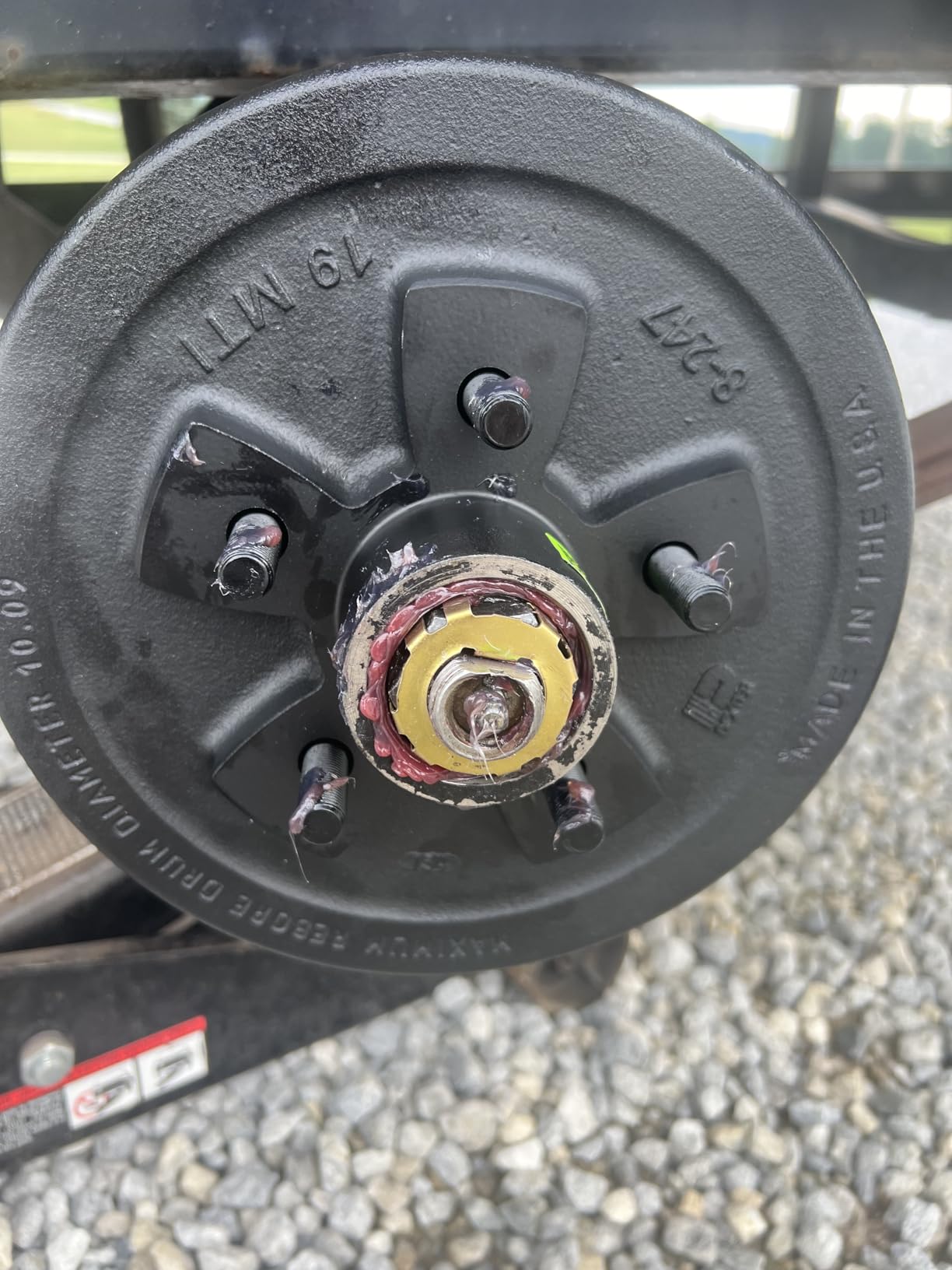 Dexter Pre-Greased Trailer Hub-Drum Kit 3.5K Axle 5-4.50 Bolt Center 1/2