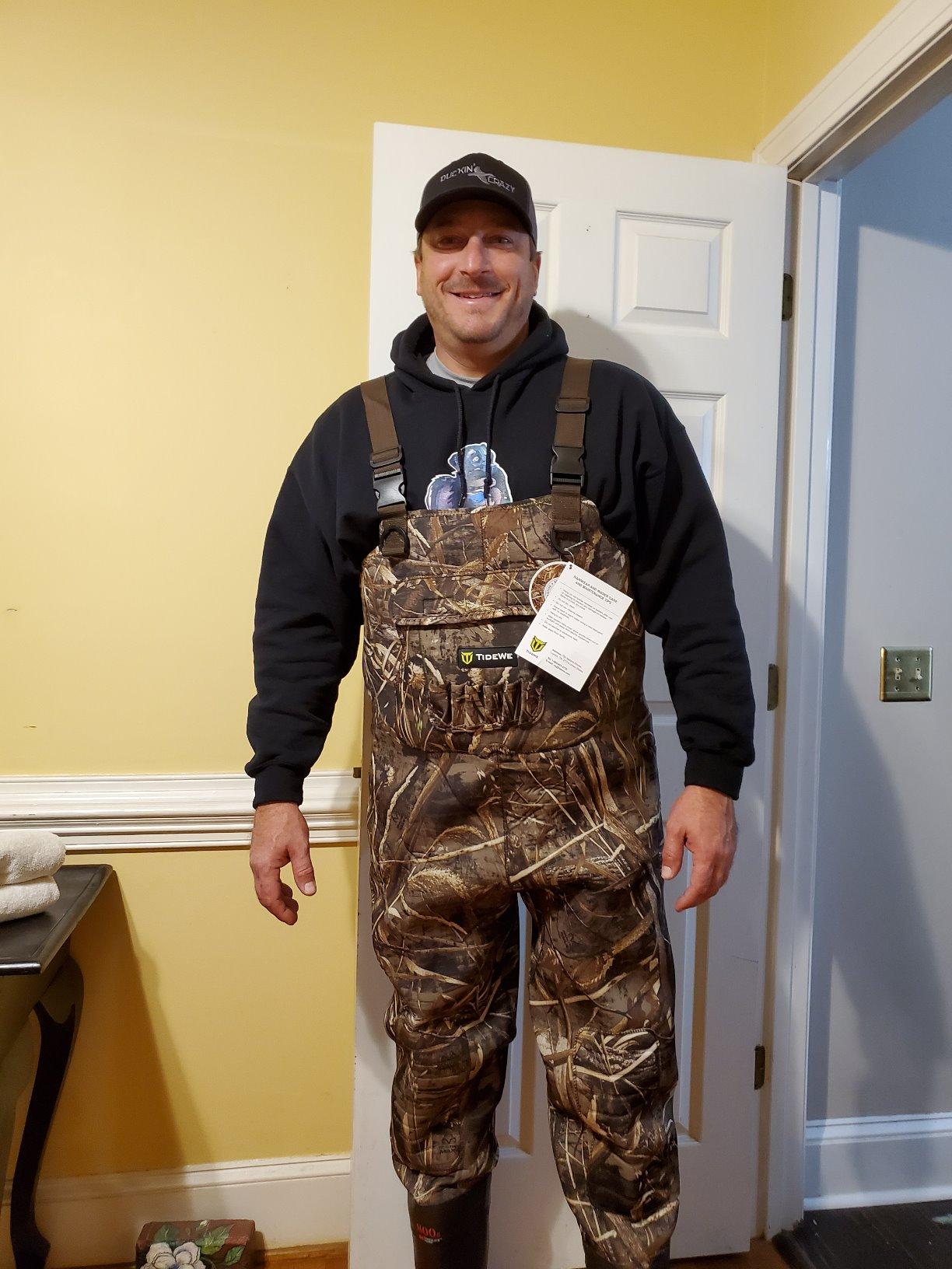 TIDEWE Chest Hunting Waders for Men, Waterproof Neoprene Waders | Duck Hunting Bootfoot Waders for Men, 600G/800G Insulation, Durable & Wear-Resistant Cleated Fishing Waders customer photo 2