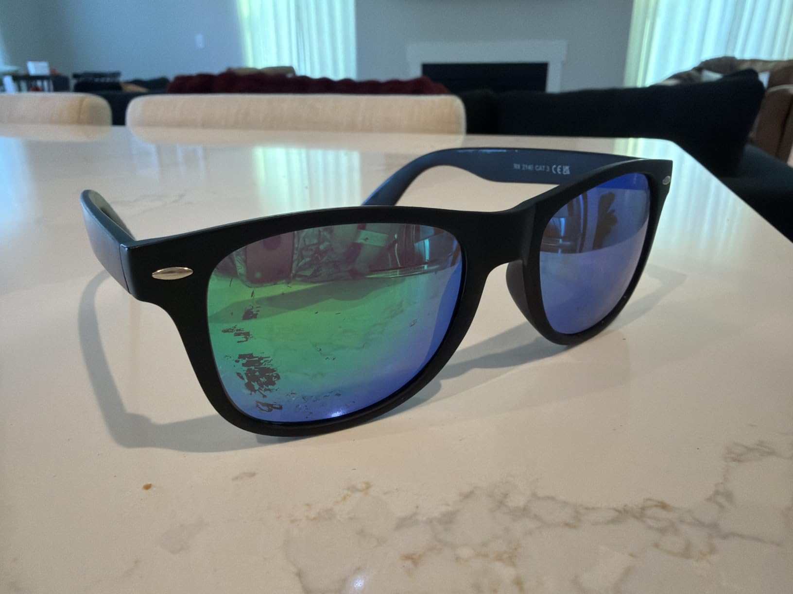 FEIDUSUN Sunglasses Men Polarized Sunglasses for Mens and Womens, Black Retro Sun Glasses Driving Fishing UV Protection customer photo 2