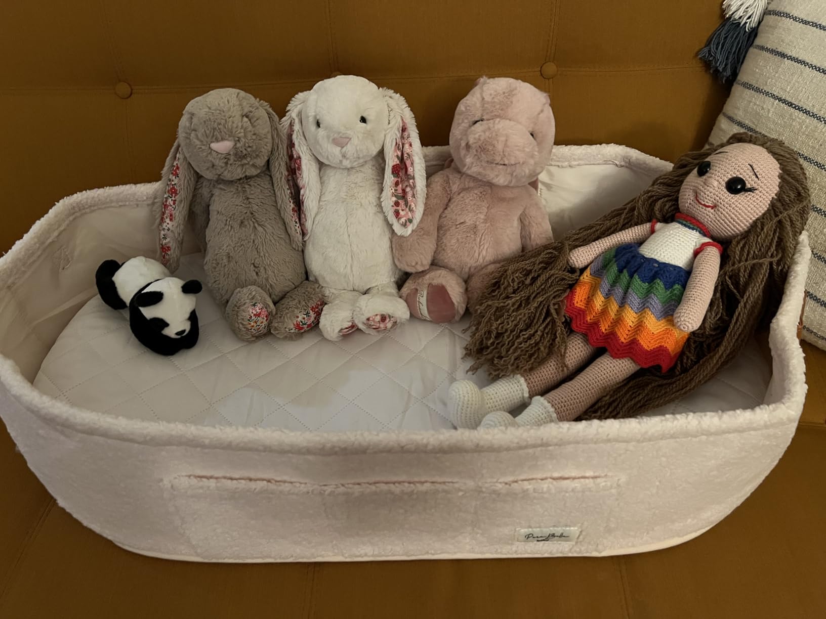 Baby Changing Basket for Baby Dresser, Moses Basket for Babies, Cotton Rope Diaper Changing Basket, Unisex Baby Moses Basket, Foam Diaper Changing Pad for Dresser, Changing Table Topper for Dresser customer photo 2