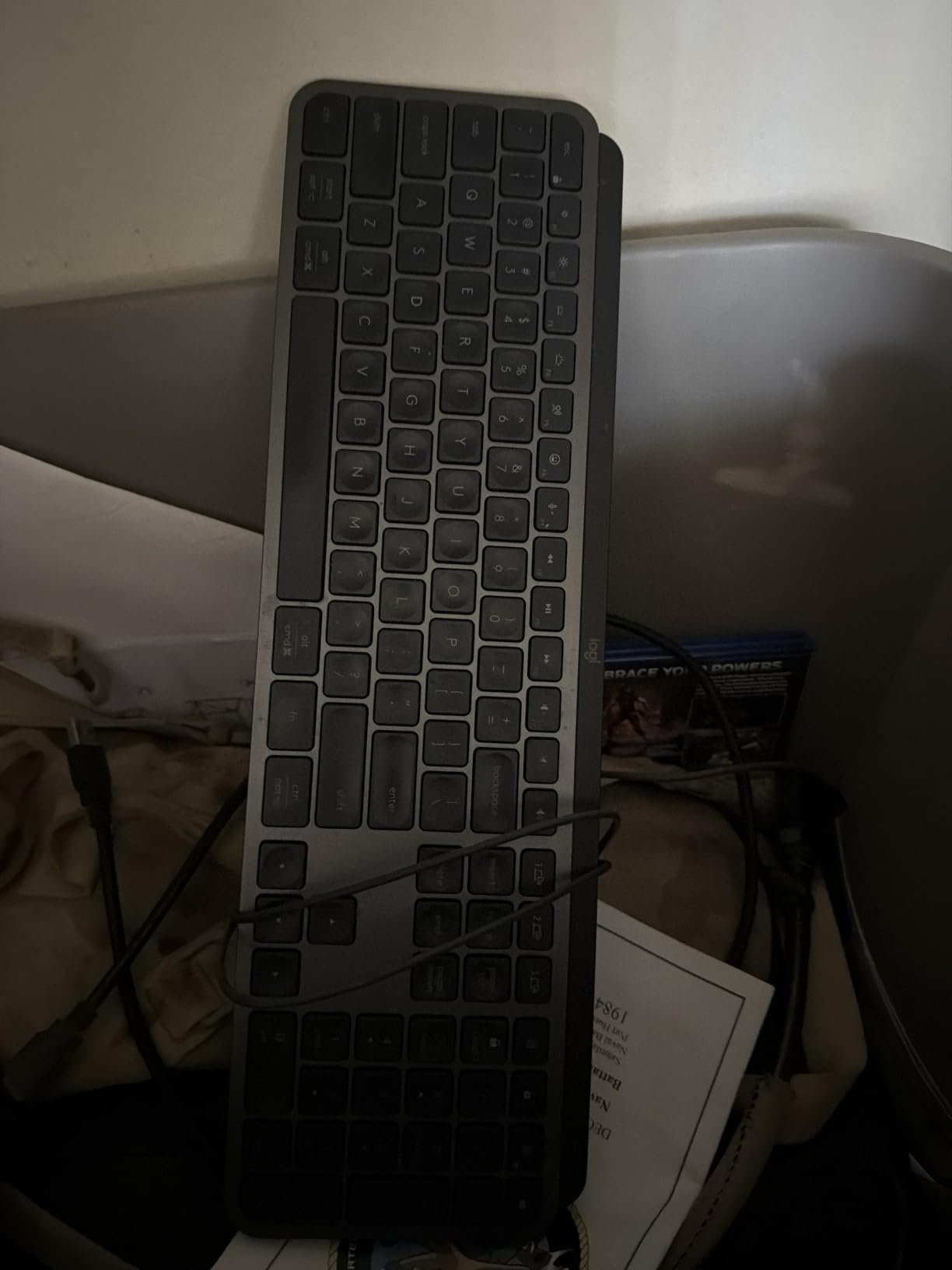 Logitech MX Keys S Wireless Keyboard Low Profile - Pale Grey customer photo 2