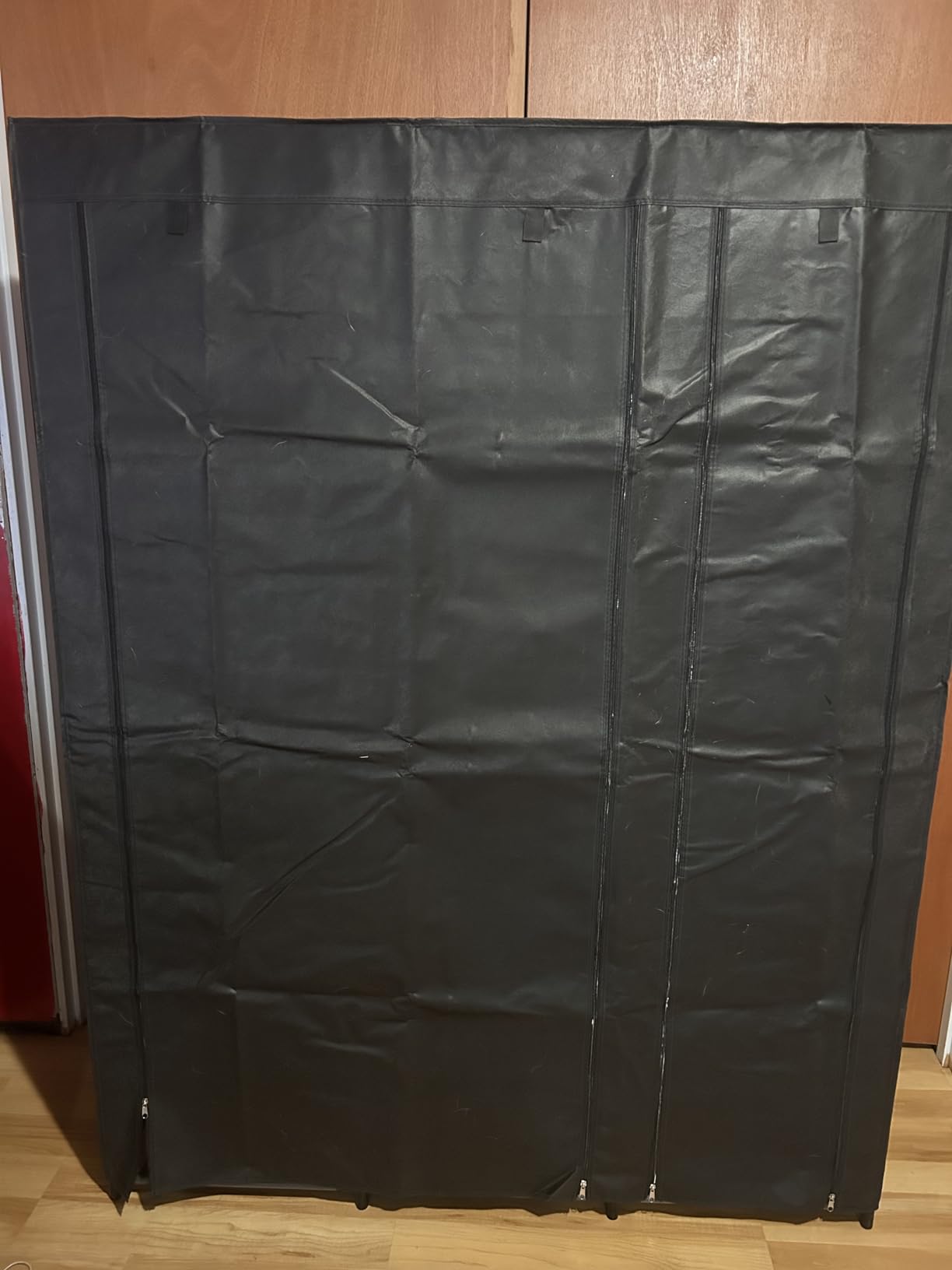 SORCEDAS Wardrobe Closet with Hanging Rods and Shelves for Clothes Storage | Portable Closet with Non-Fabric Cover,Sturdy Metal Frame,Closet Organizers and Storage for Bedroom,dorm,Storage Rooms Black customer photo 1