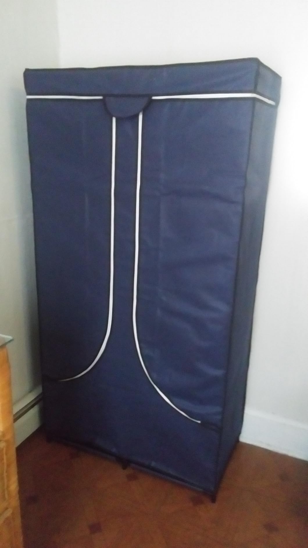 SORCEDAS Wardrobe Closet with Hanging Rods and Shelves for Clothes Storage | Portable Closet with Non-Fabric Cover,Sturdy Metal Frame,Closet Organizers and Storage for Bedroom,dorm,Storage Rooms Black customer photo 2