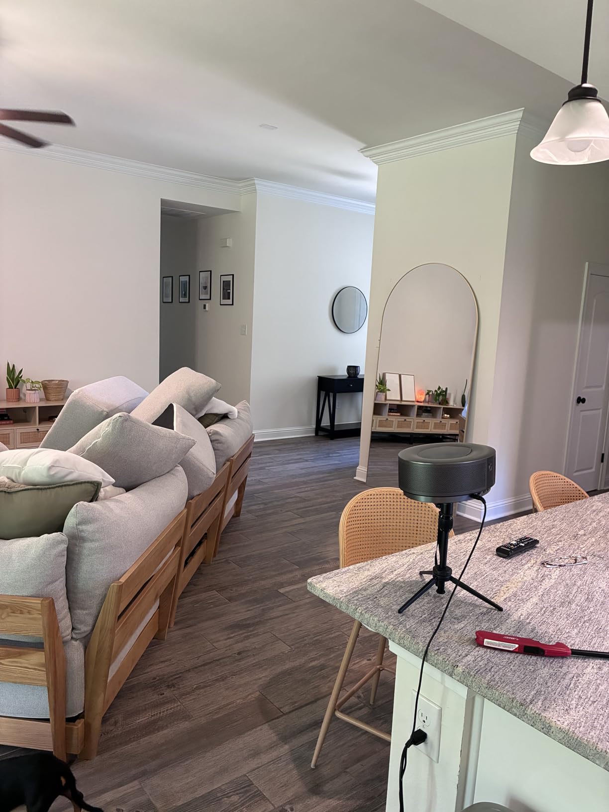 ITSRG Floor Mirror, Full Length Mirror with Stand, Arched Wall Mirror, Gold Floor Mirror Freestanding, Wall Mounted Mirror for Bedroom Living Room, Gold customer photo 2